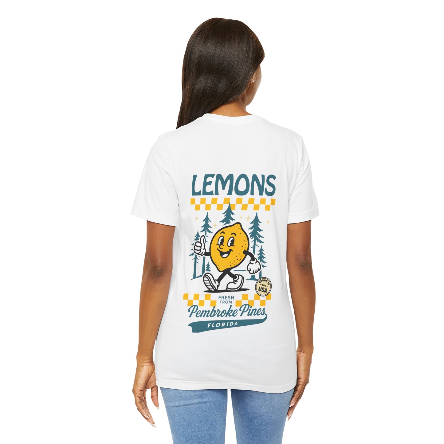 Lemons Pembroke Pines T-Shirt (Unisex) - Retro Citrus Graphic Tee