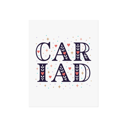 'Cariad' Fine Art Poster /Typographic Print