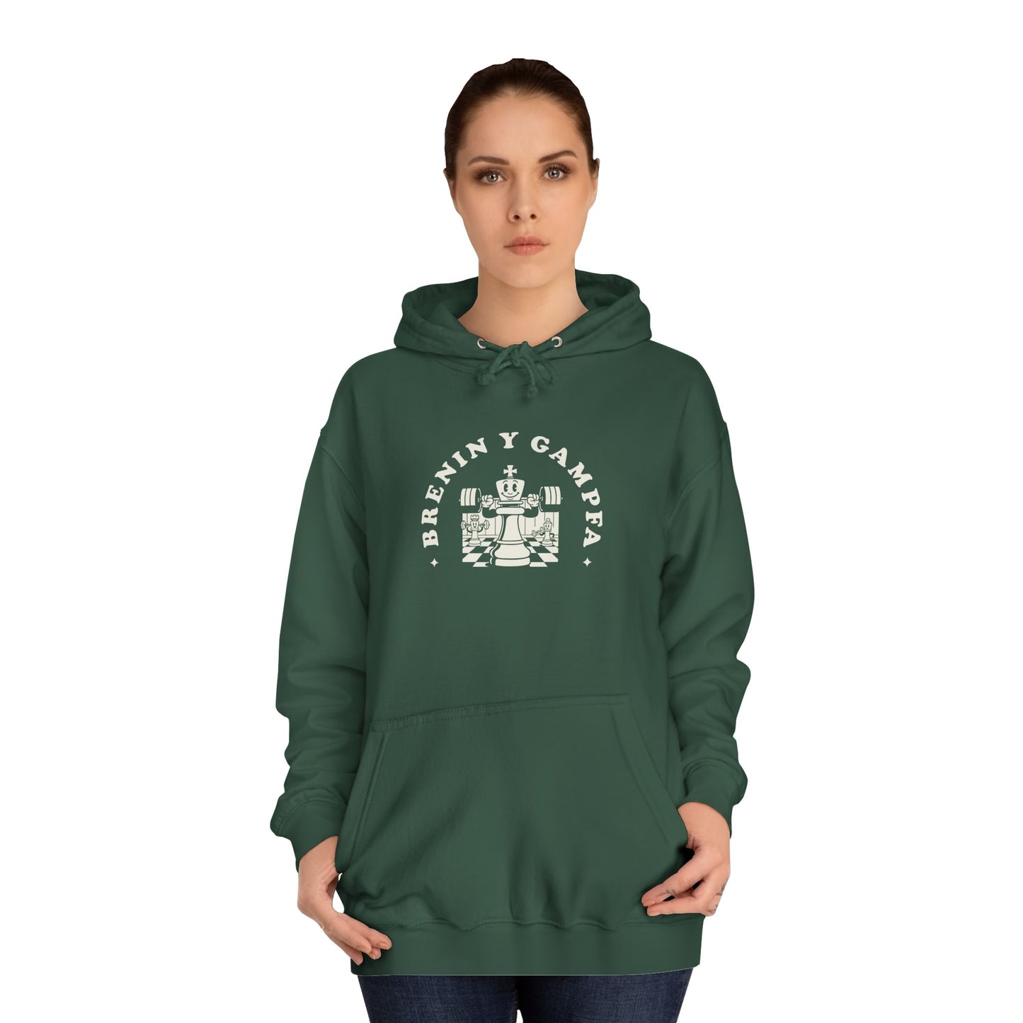 'King Of The Gym' Welsh Unisex Hoodie - 'Brenin y Gampfa'