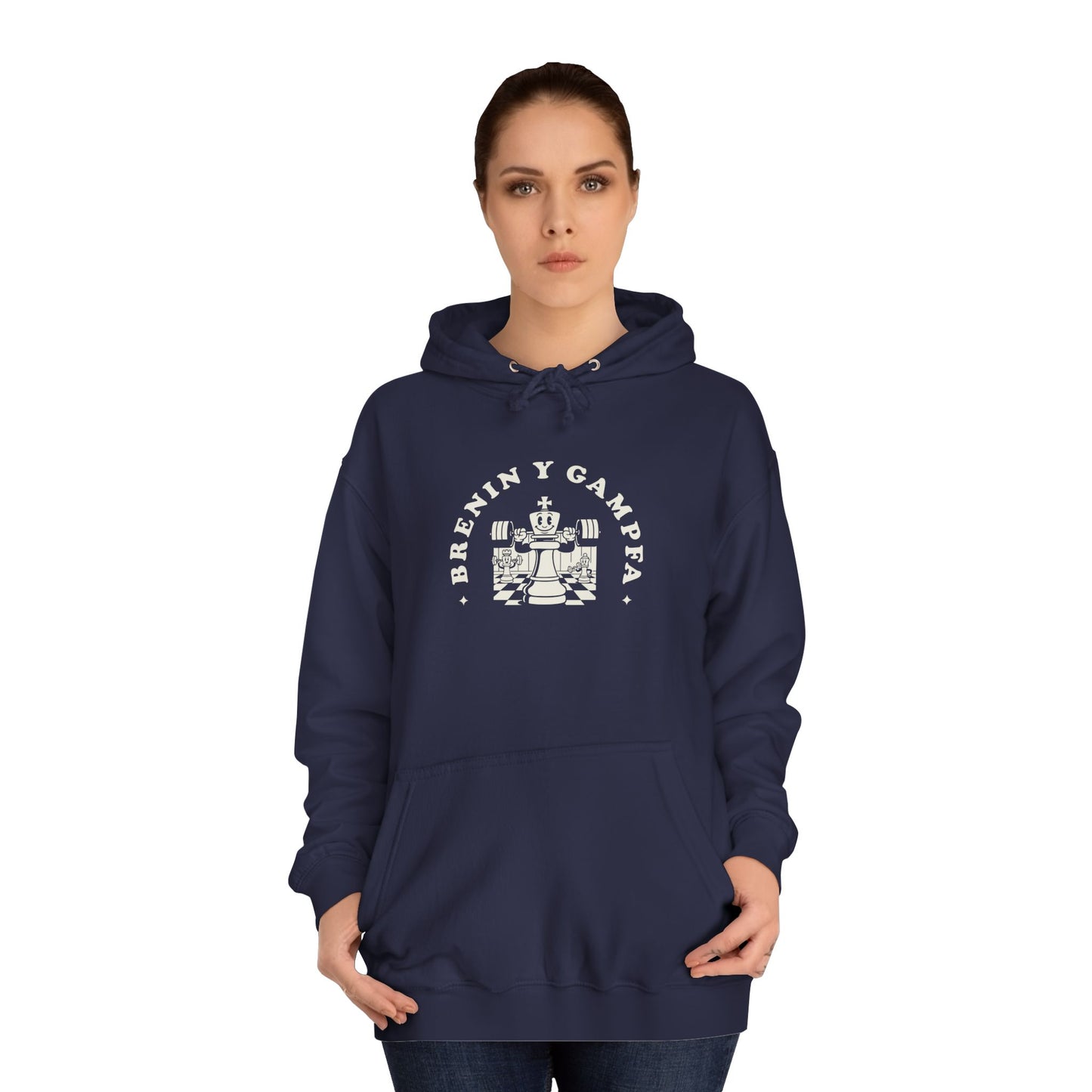'King Of The Gym' Welsh Unisex Hoodie - 'Brenin y Gampfa'
