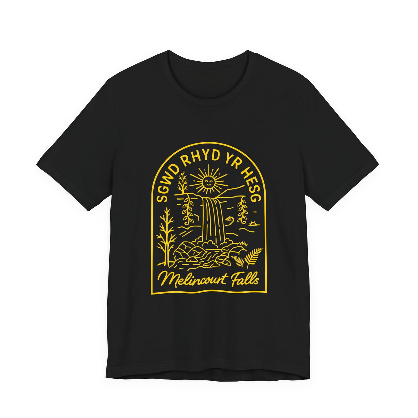 Melincourt Falls Waterfall Tee (Unisex) - 'Sgwd Rhyd Yr Hesg' Resolven Graphic Shirt