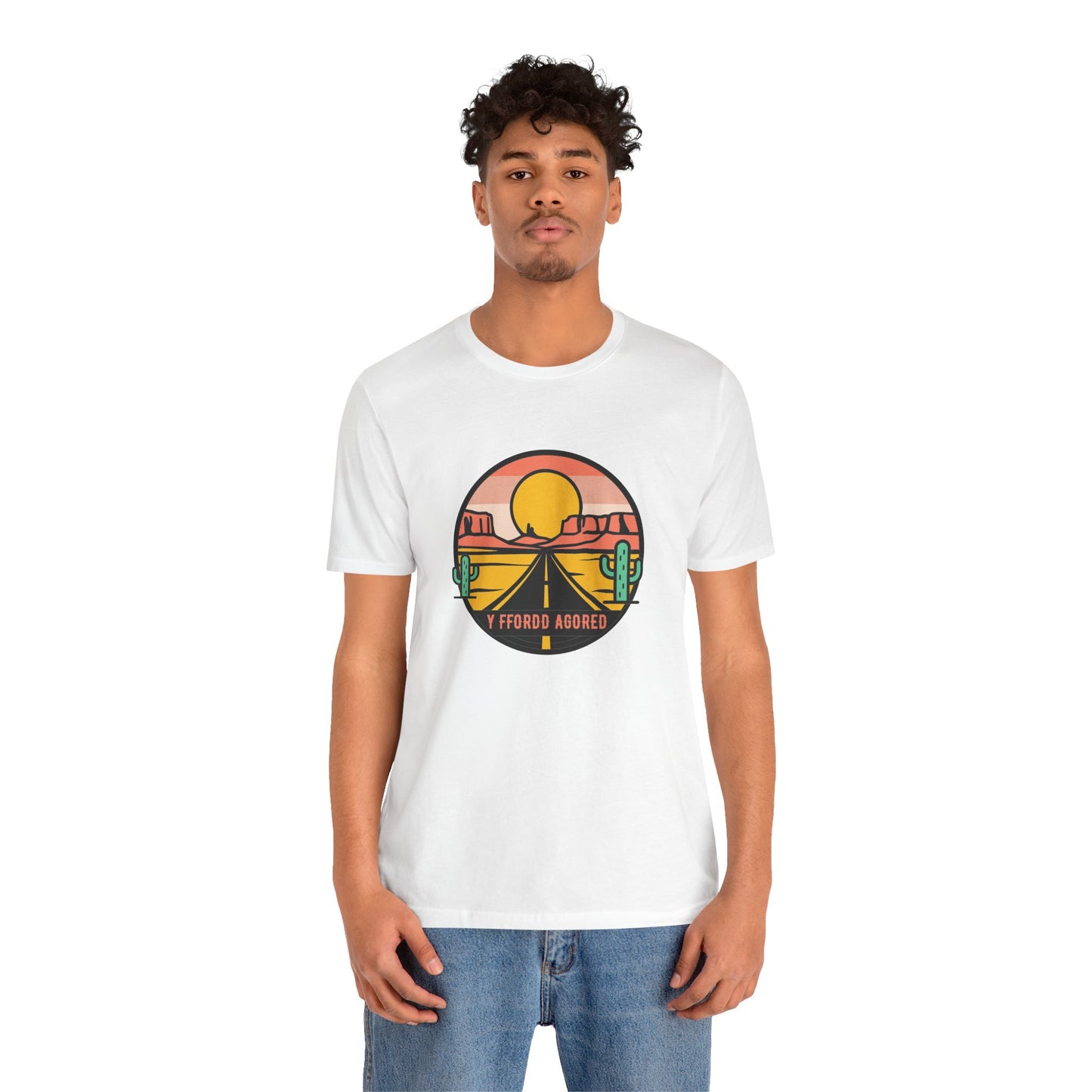 Welsh Road Trip Sunset T‑Shirt (Unisex) - 'Y Ffordd Agored'