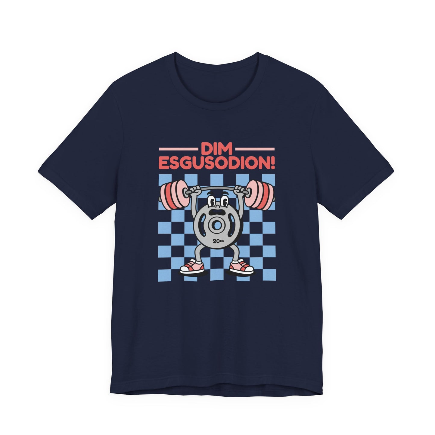 Retro "No Excuses" Gym T-Shirt - Welsh Language 'Dim esgusodion!'