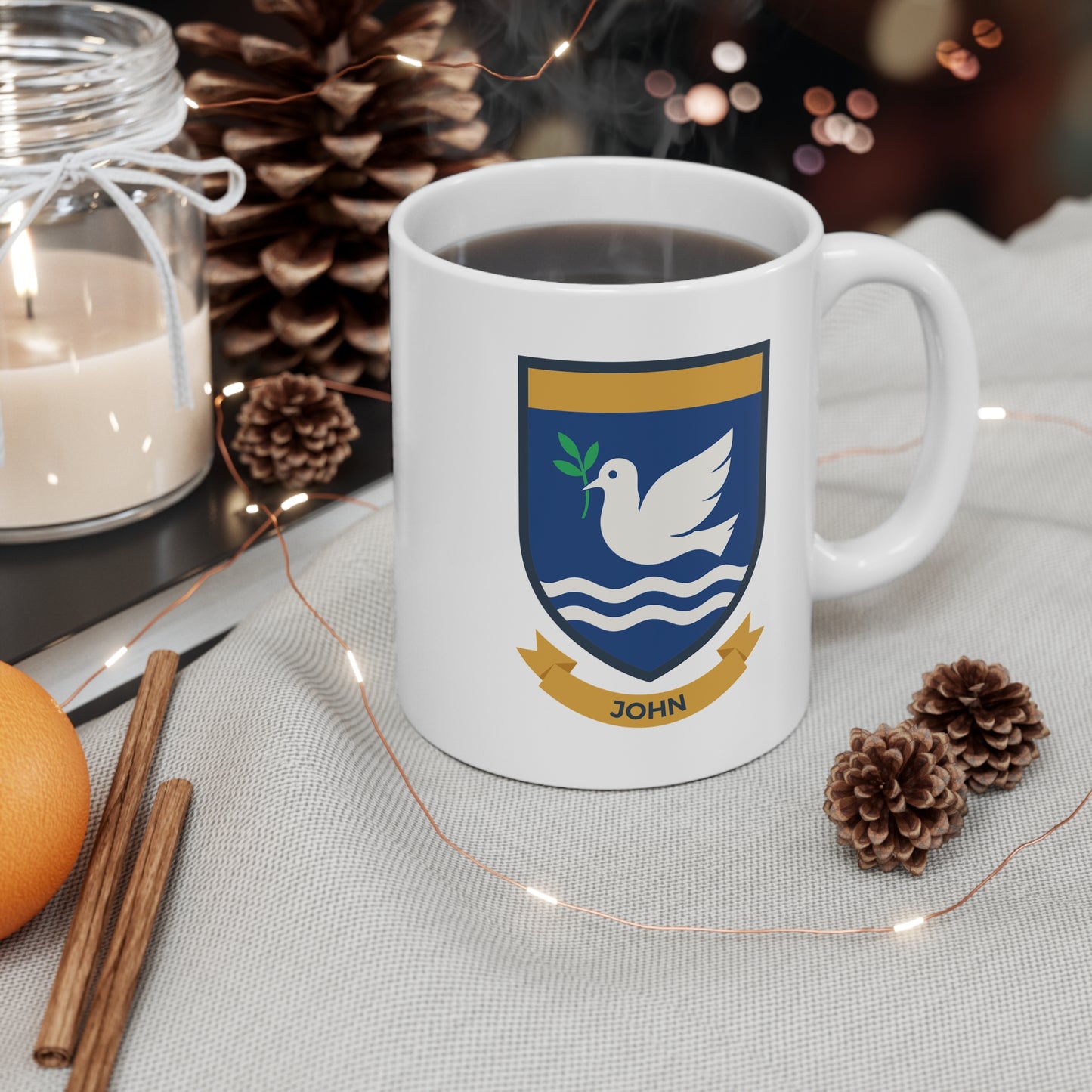 John Family Crest Mug - Welsh Heraldry