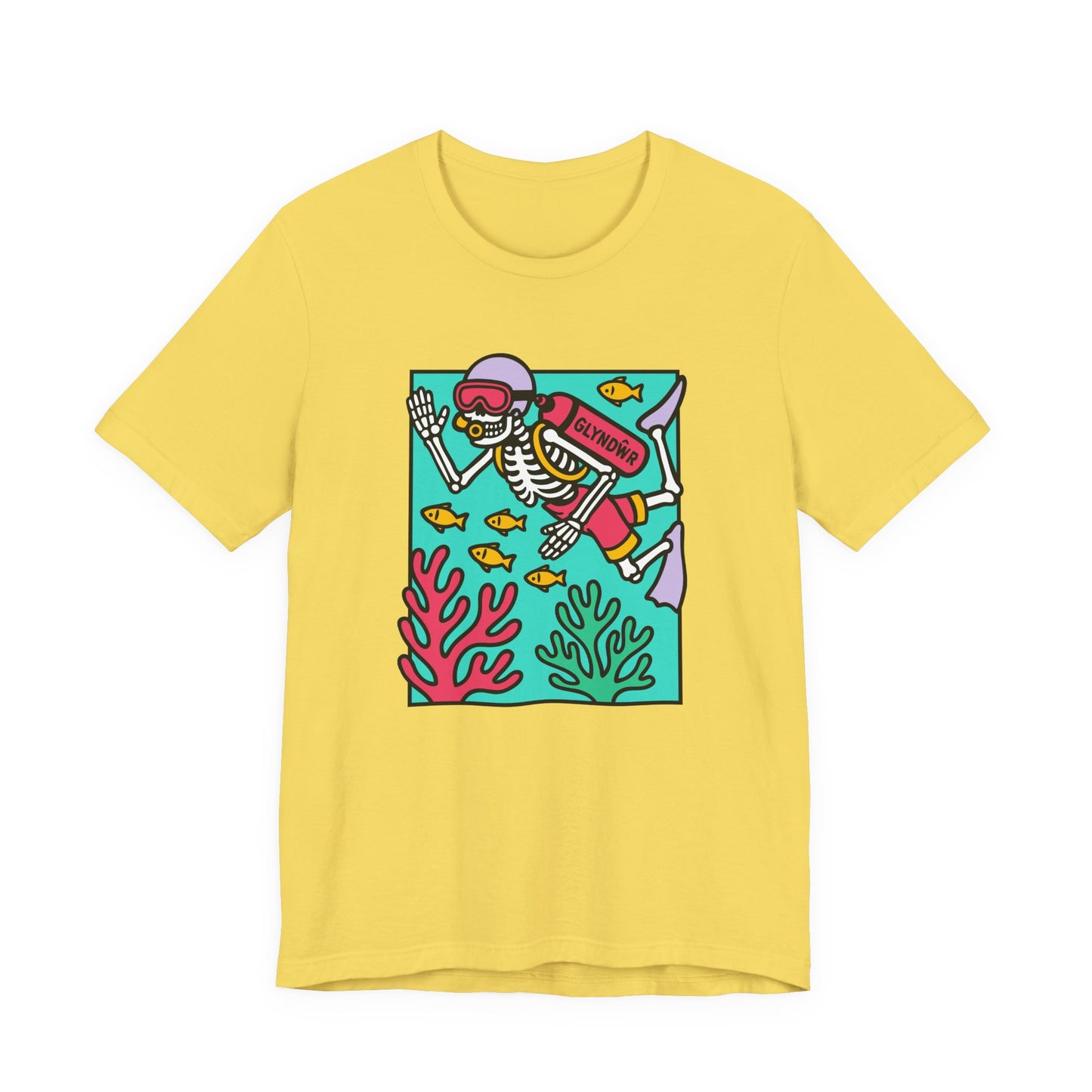 Skeleton Glyndŵr Scuba Diver Unisex Tee