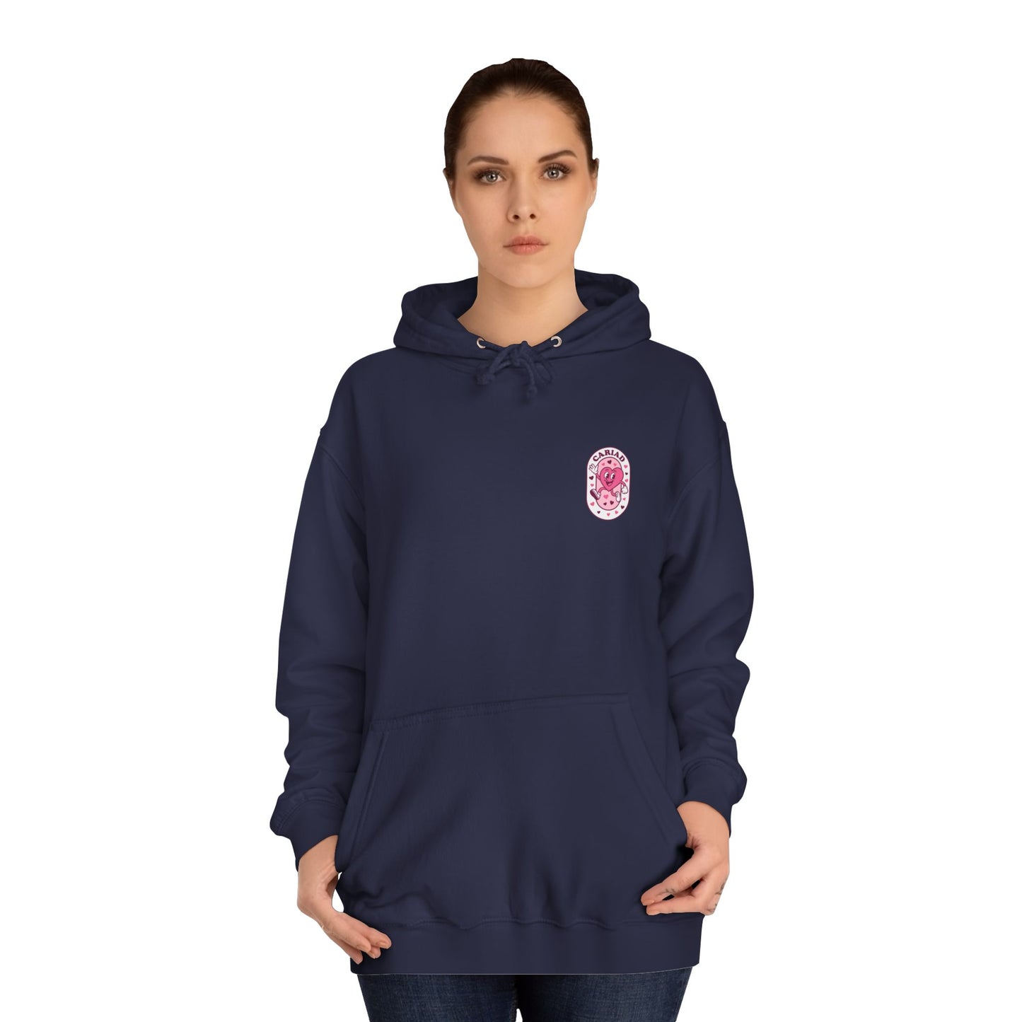 Retro Heart 'Cariad' Unisex Hoodie