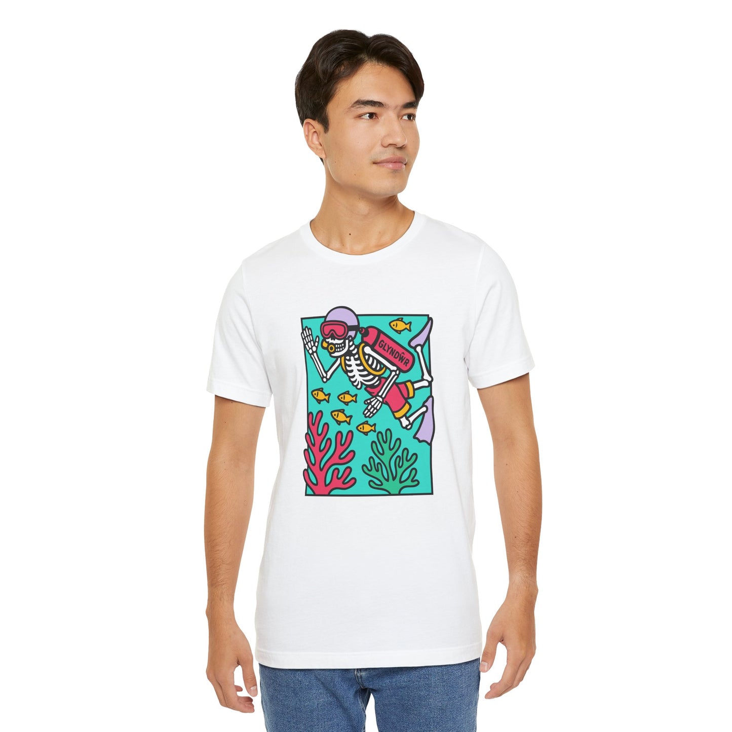 Skeleton Glyndŵr Scuba Diver Unisex Tee