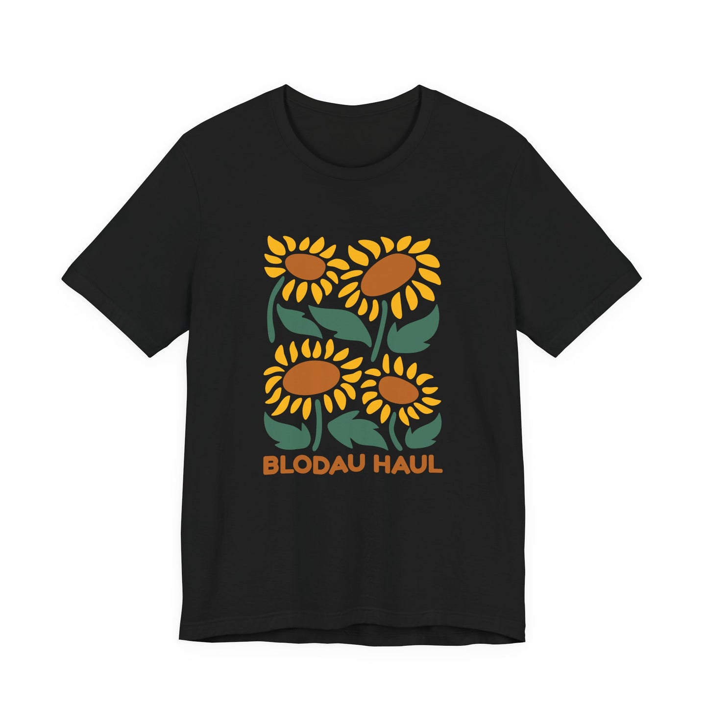 Sunflower Graphic Tee - 'Blodau Haul' Welsh Floral T‑Shirt