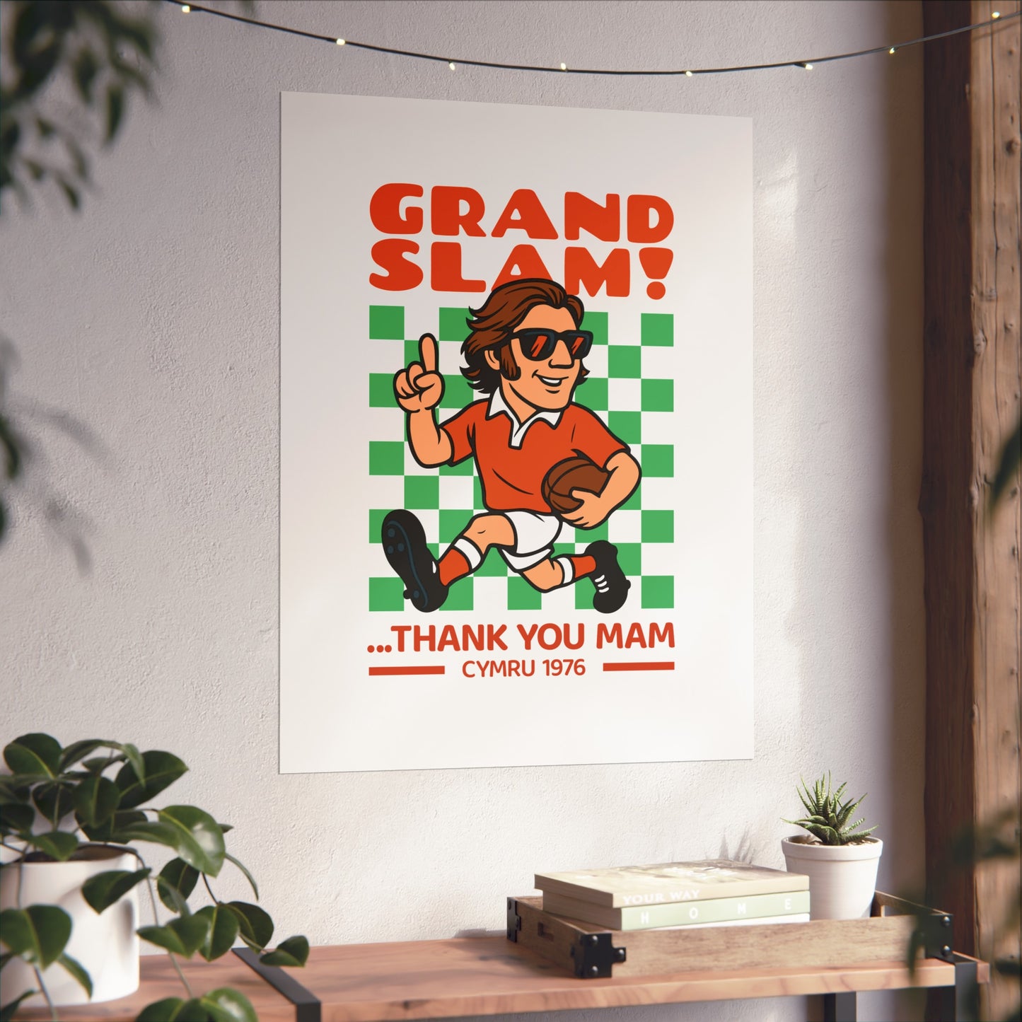 Retro Welsh Rugby 'Grand Slam 1976' Fine Art Poster