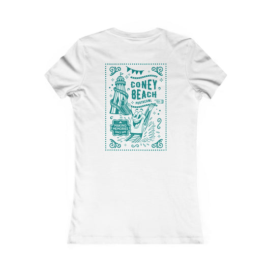 Women's Retro Coney Beach Tee - Porthcawl Funfair (Double sided)