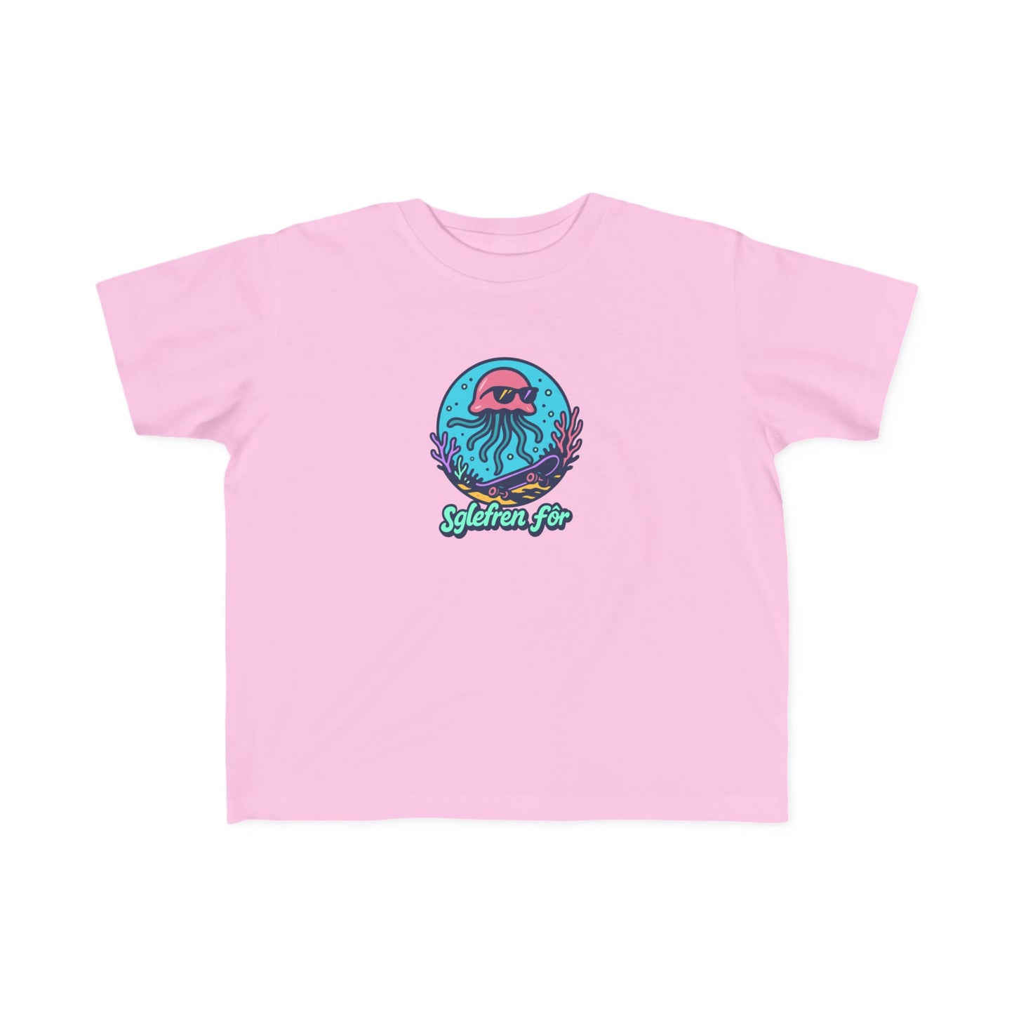 Toddler Skateboarding Jellyfish T-Shirt - 'Sglefren Fôr'