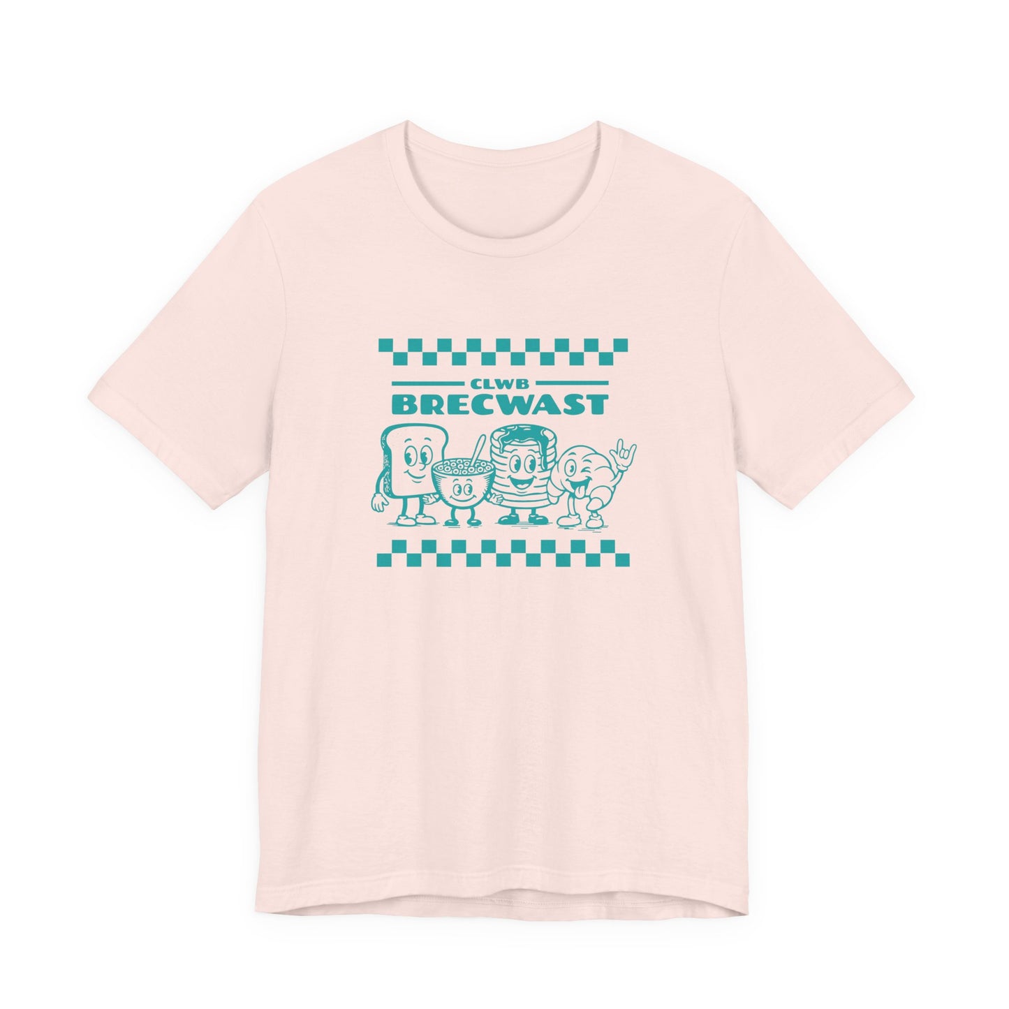 Breakfast Club Unisex Tee — Retro Welsh Cartoon T‑Shirt (Clwb Brecwast)