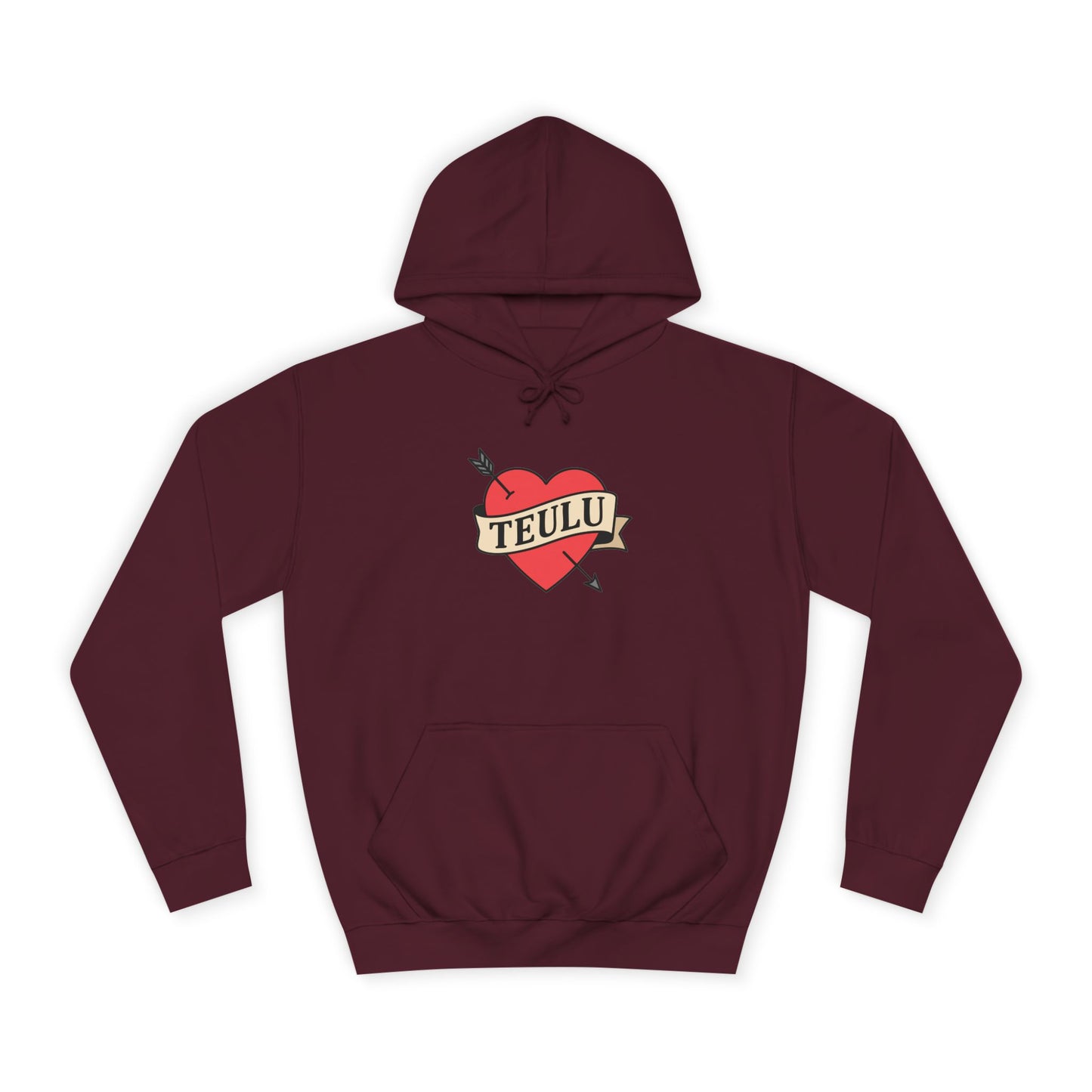 'Teulu' Heart Hoodie