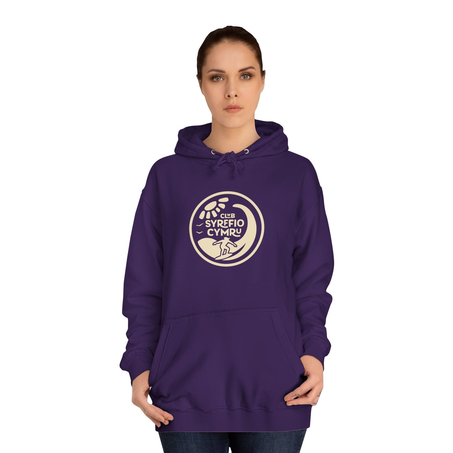 "Clwb Syrffio Cymru" Unisex Hoodie - Welsh Surfing Top
