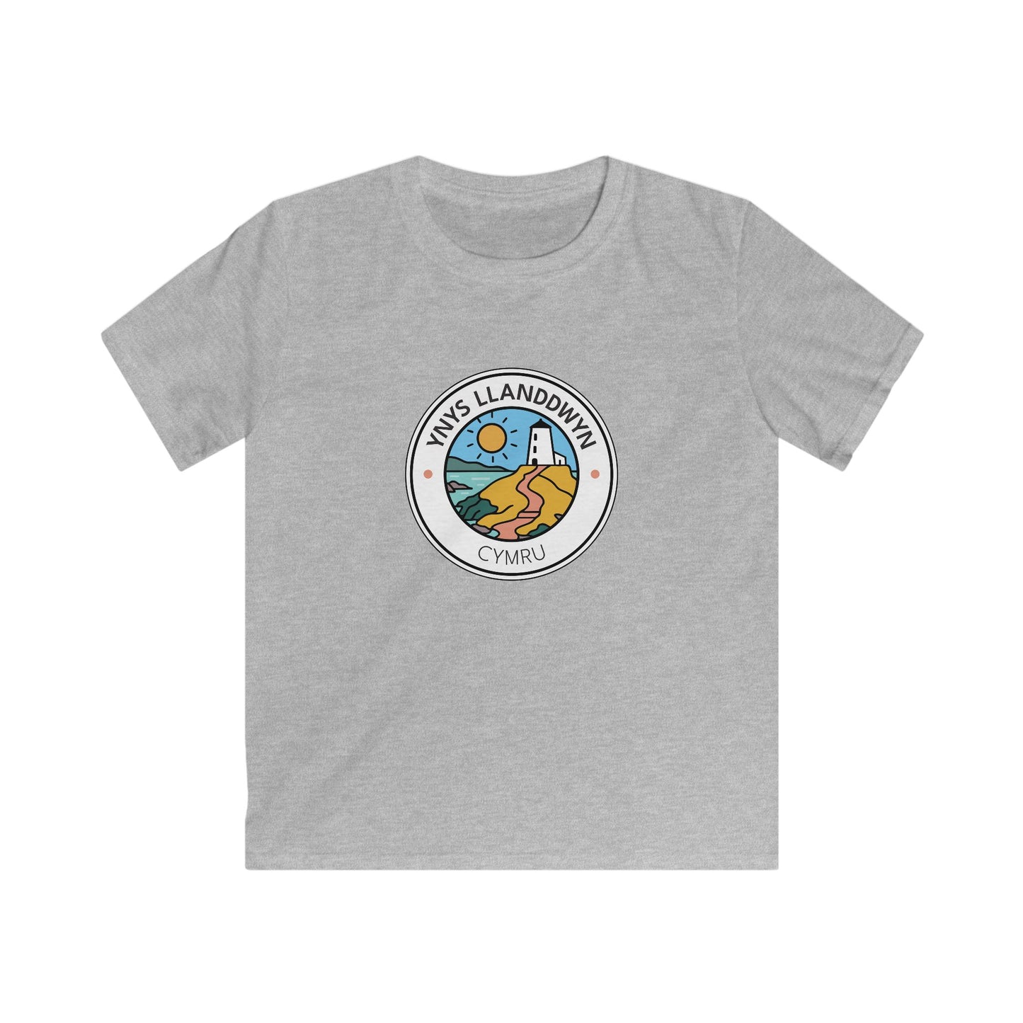Kids 'Ynys Llanddwyn' Lighthouse Coastal Graphic - Santes Dwynwen