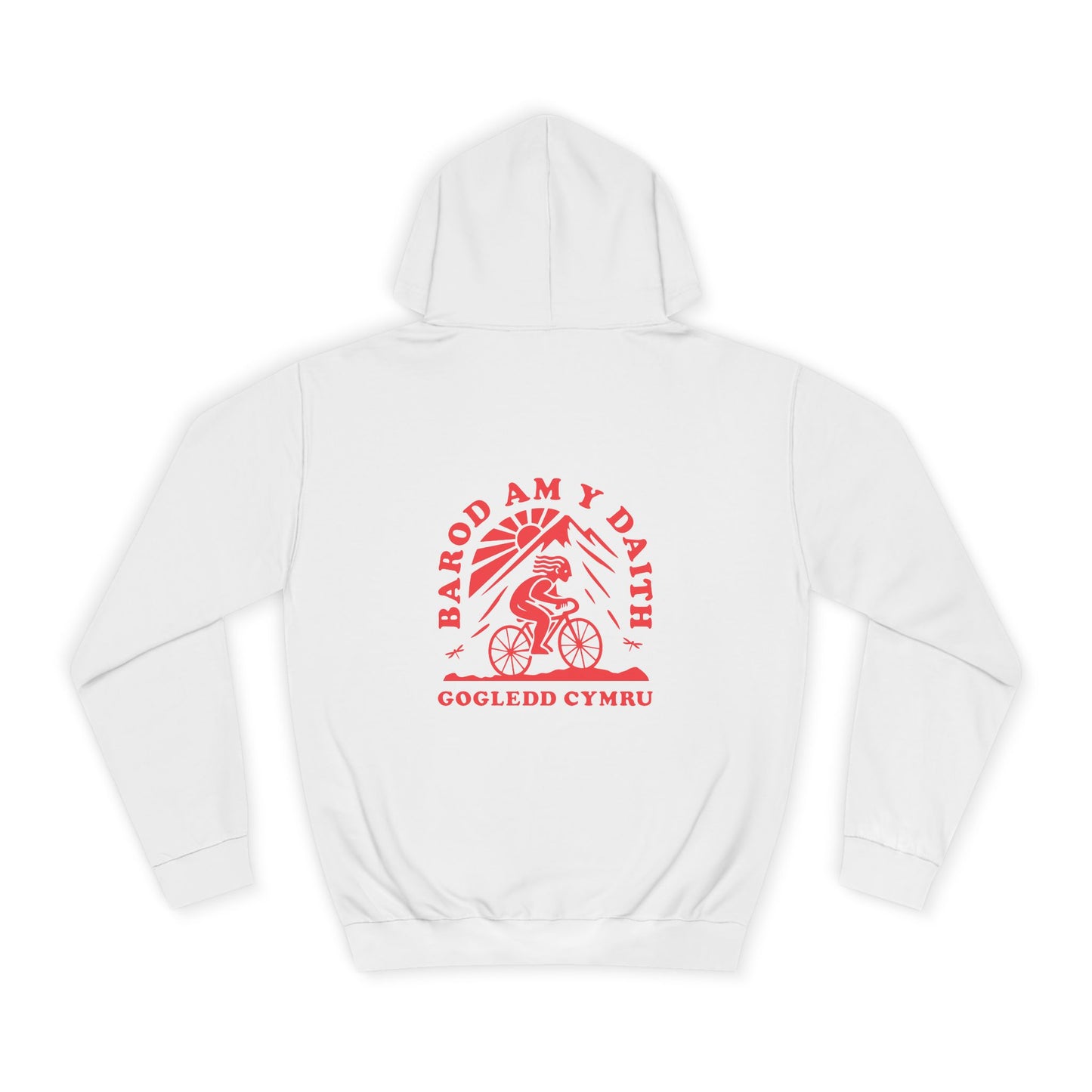 North Wales Cycling Unisex Hoodie -  'Barod Am y Daith' (Double Sided)