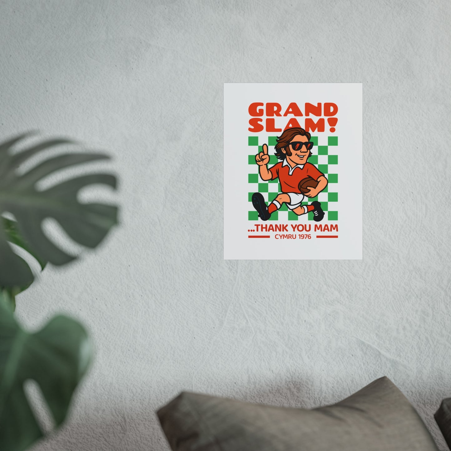 Retro Welsh Rugby 'Grand Slam 1976' Fine Art Poster