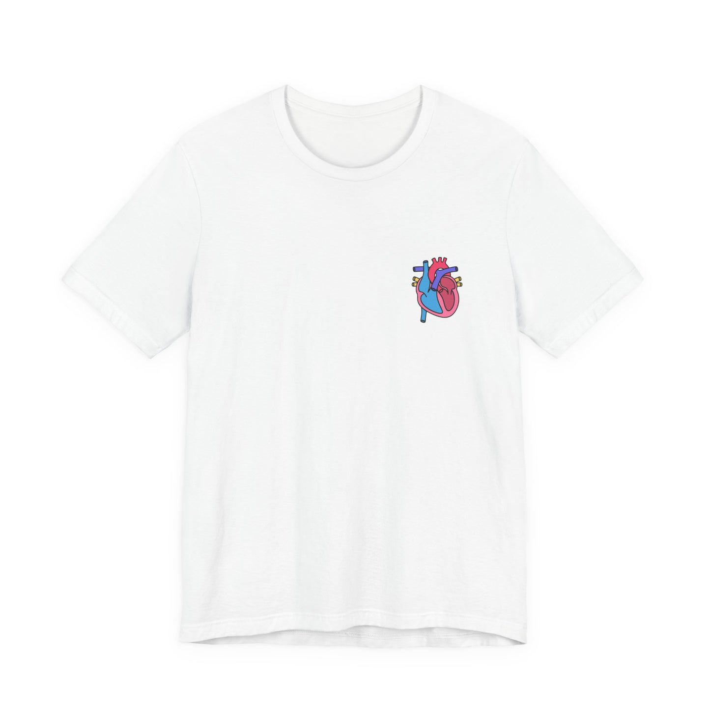 Anatomical Heart Graphic Tee — Welsh Labeled Heart Diagram T-Shirt