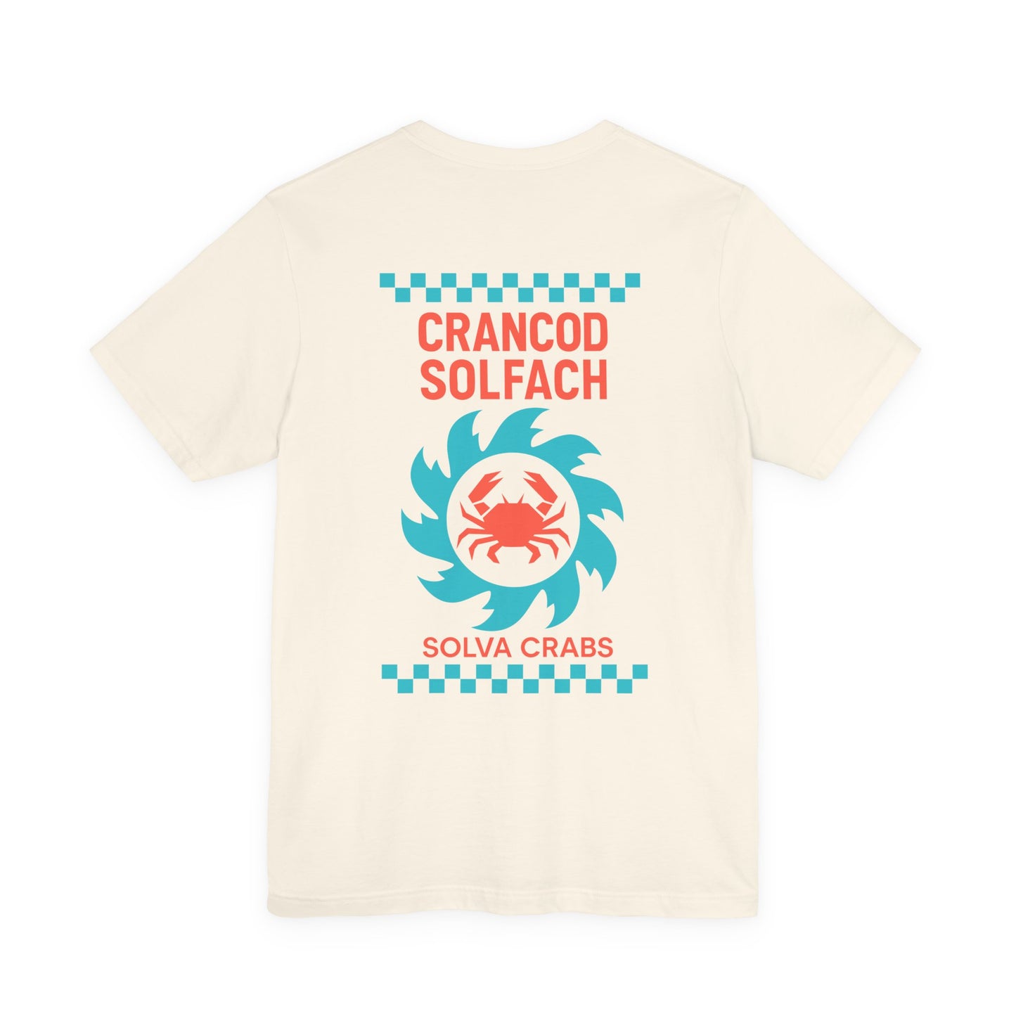 Solva Crabs Vintage Unisex T-Shirt - 'Crancod Solfach' (Double Sided)