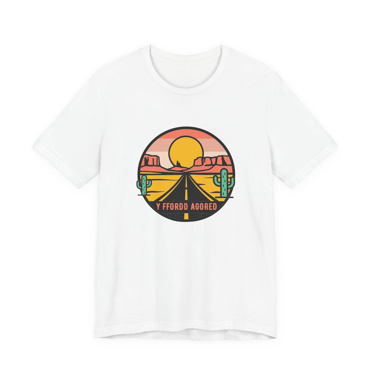 Welsh Road Trip Sunset T‑Shirt (Unisex) - 'Y Ffordd Agored'