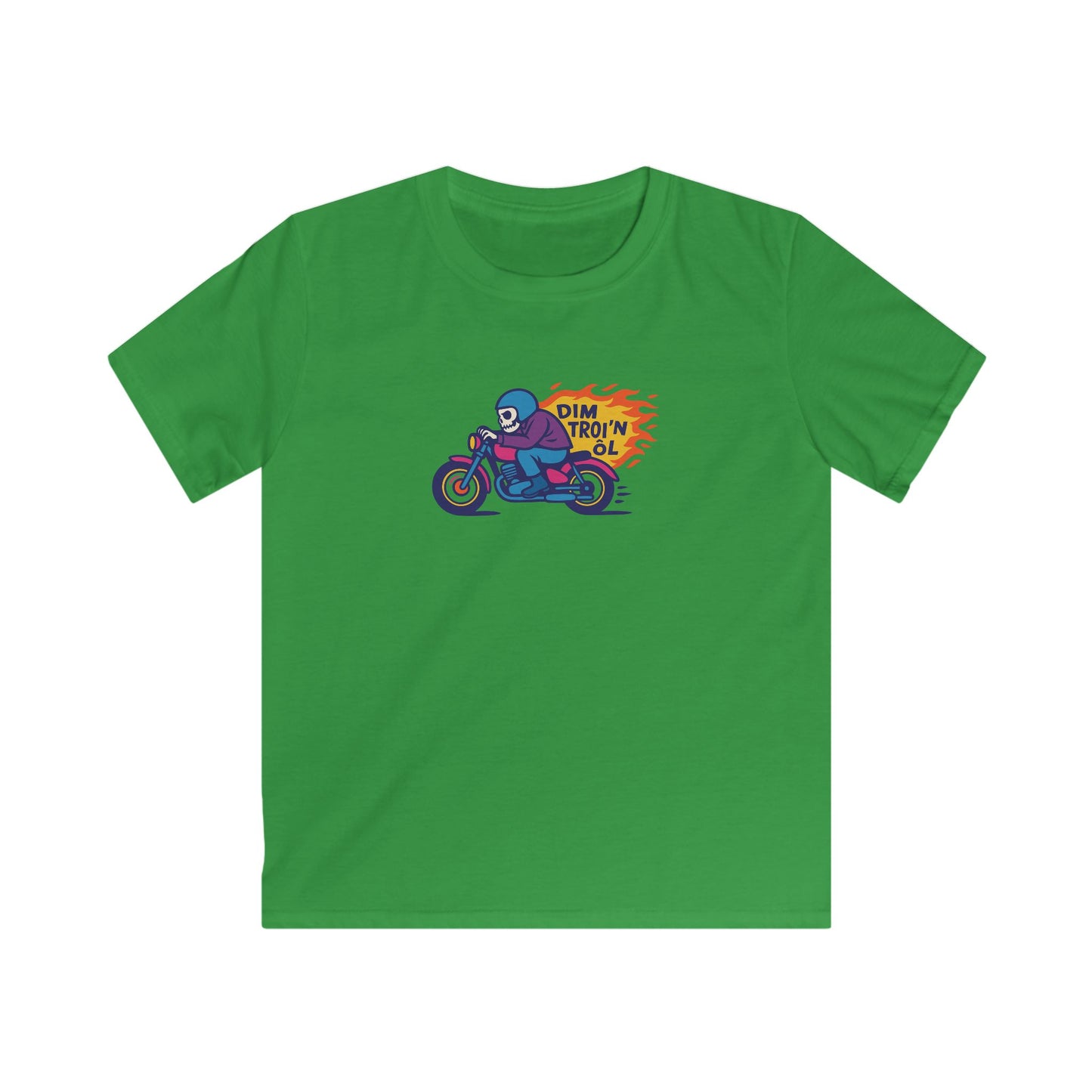 Kids Welsh Language Motorcycle Tee — "Dim Troi’n Ôl"