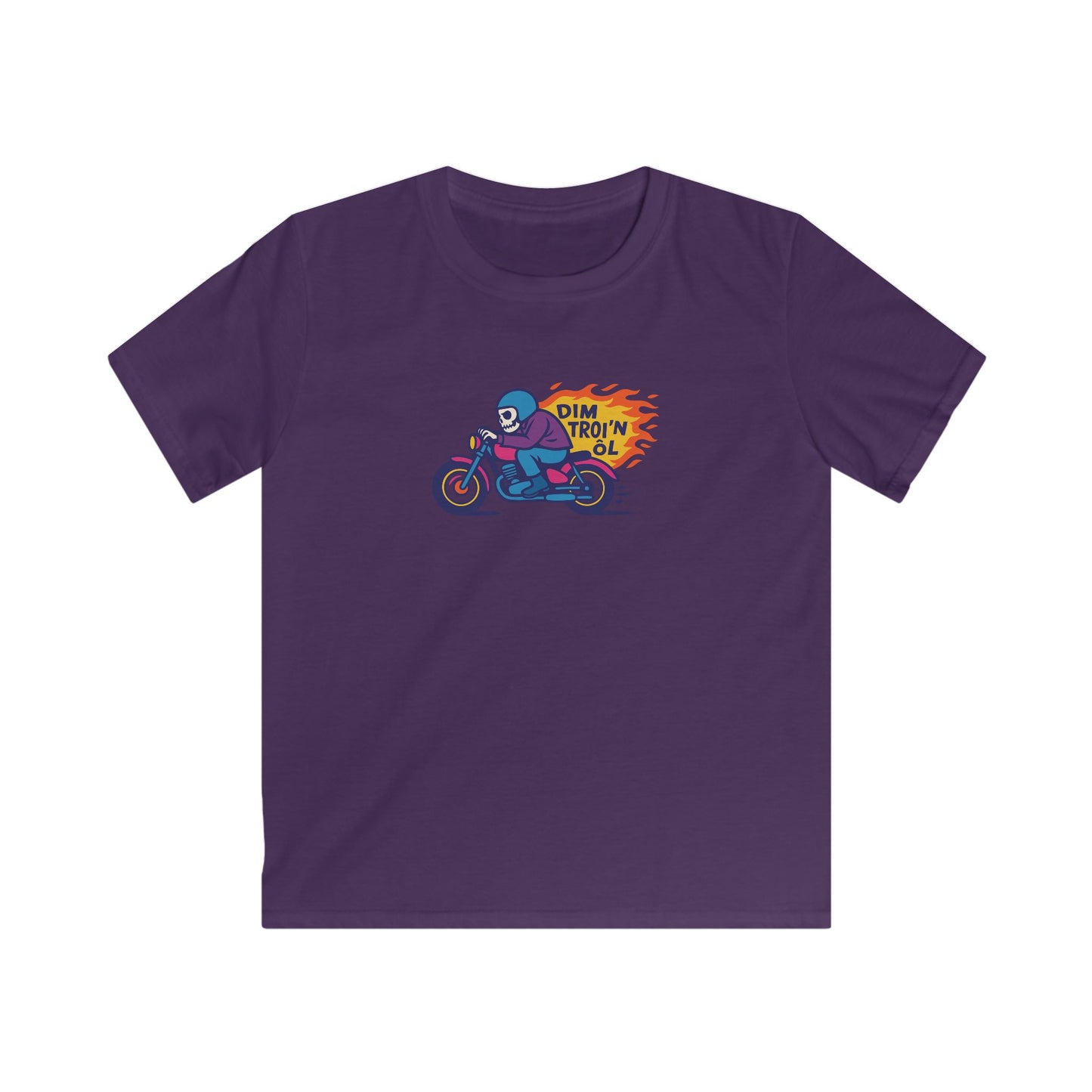 Kids Welsh Language Motorcycle Tee — "Dim Troi’n Ôl"