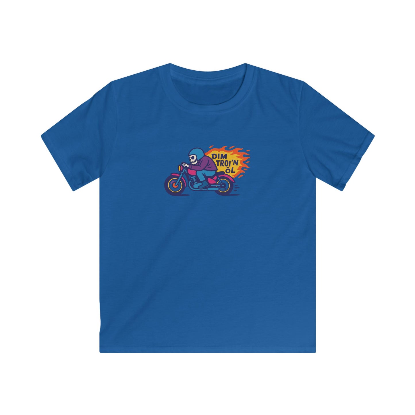 Kids Welsh Language Motorcycle Tee — "Dim Troi’n Ôl"
