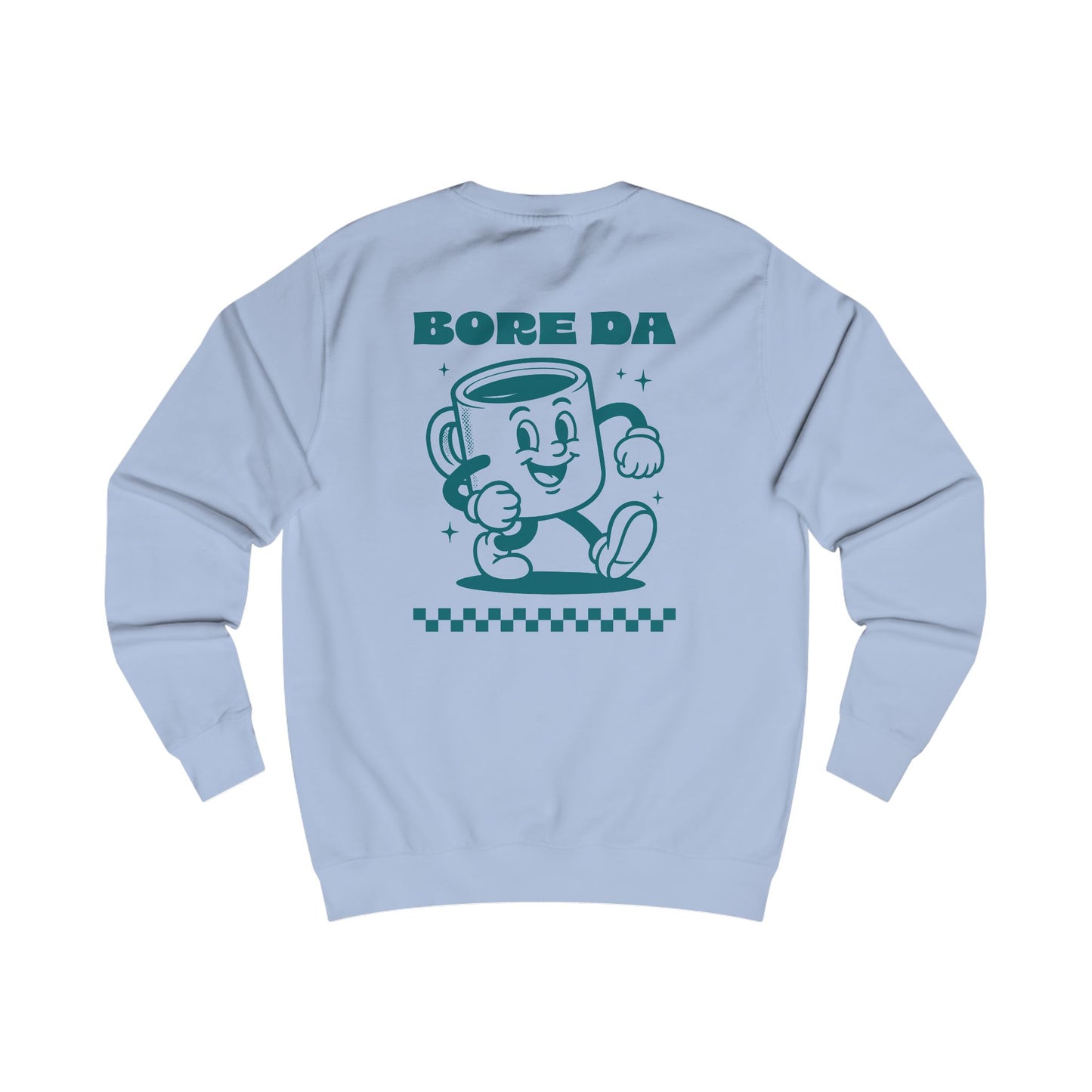 Retro Coffee Unisex Jumper - Welsh Language 'Bore Da' (Double Sided)