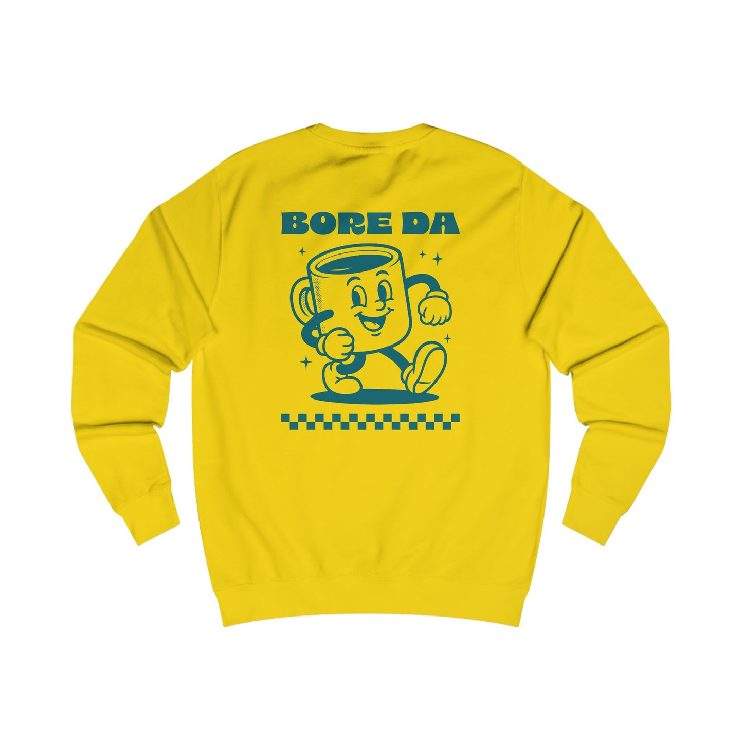 Retro Coffee Unisex Jumper - Welsh Language 'Bore Da' (Double Sided)