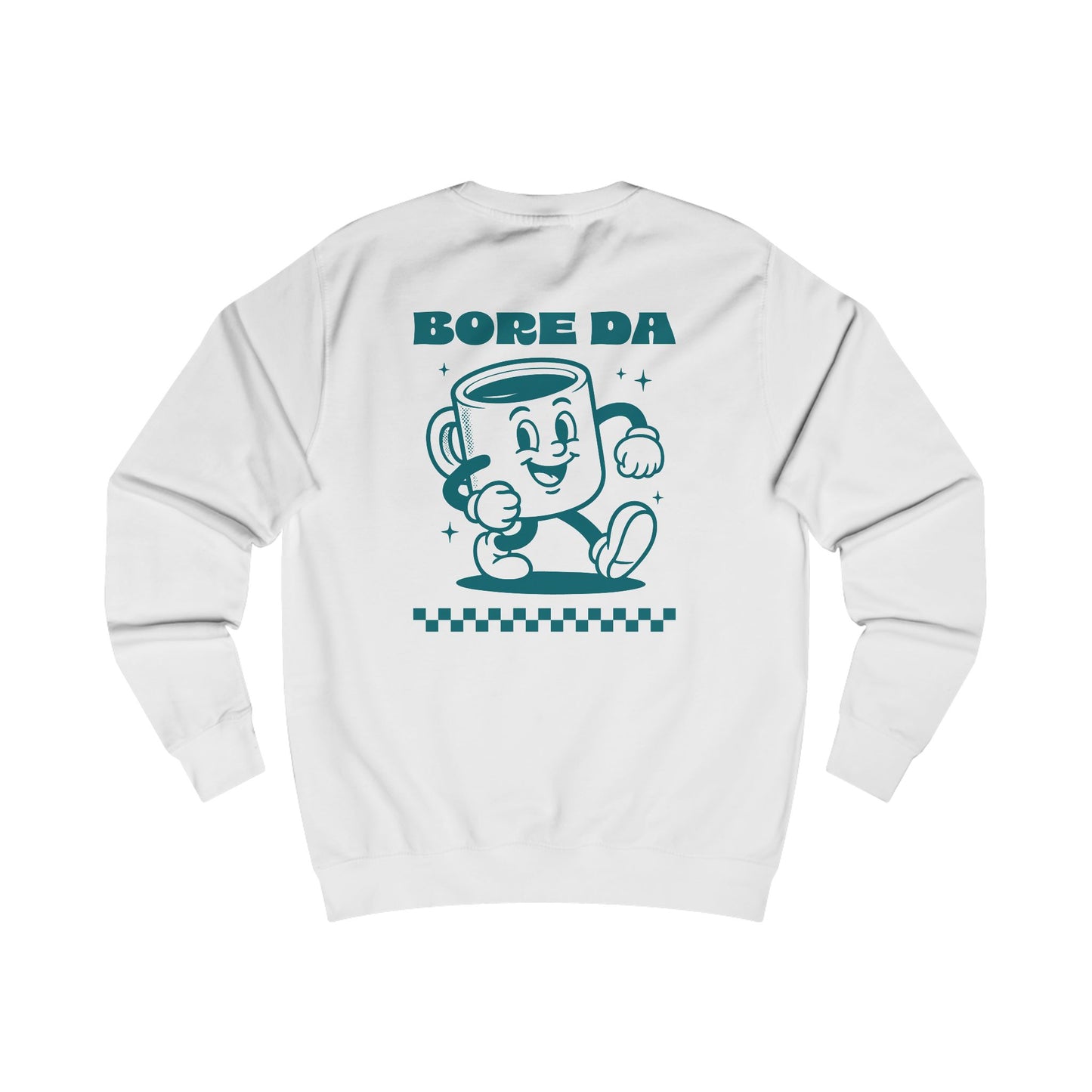 Retro Coffee Unisex Jumper - Welsh Language 'Bore Da' (Double Sided)