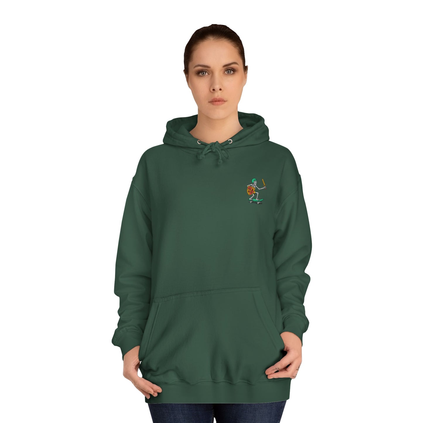 Skateboard Glyndŵr Unisex Hoodie (Double Sided)