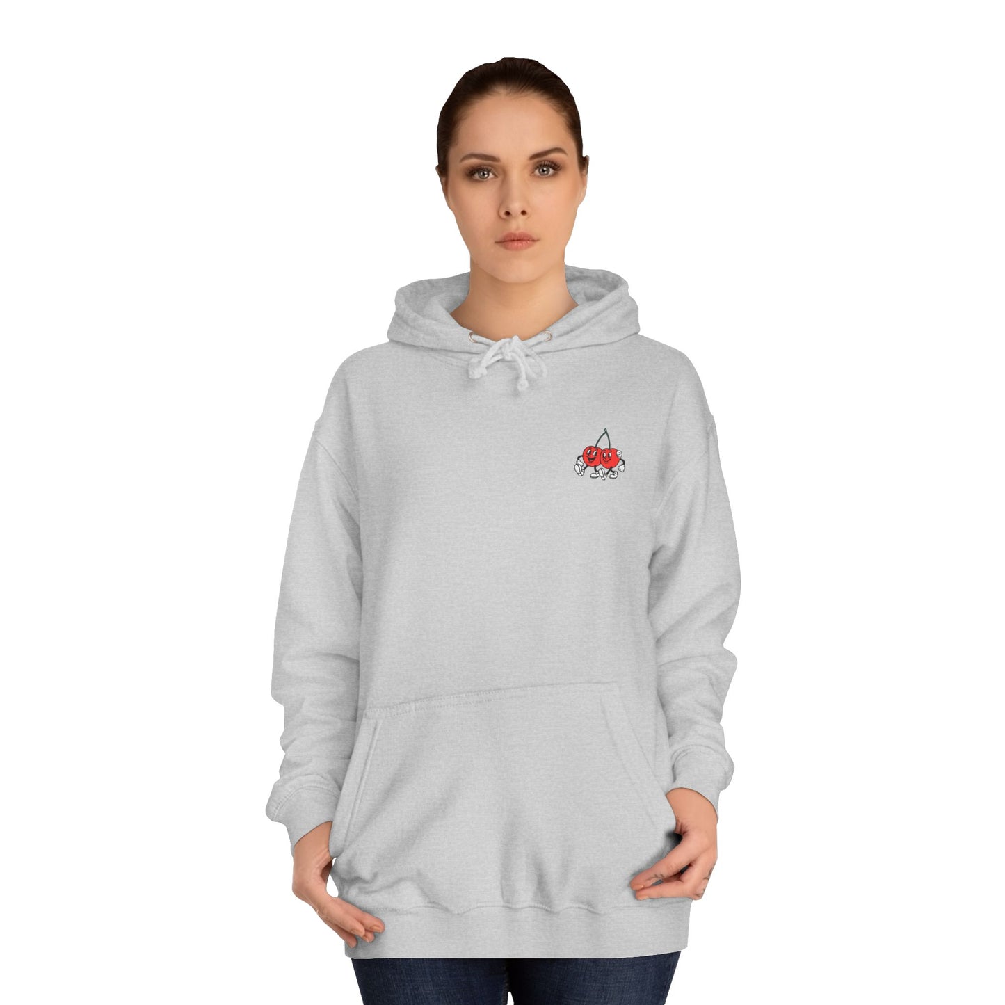 Retro Cherries Patagonia Unisex Hoodie - "Ceirios Trelew" (Double Sided)