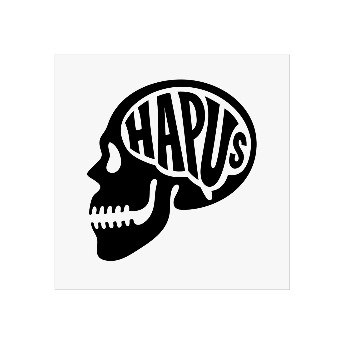 'Hapus' Skull Fine Art Poster