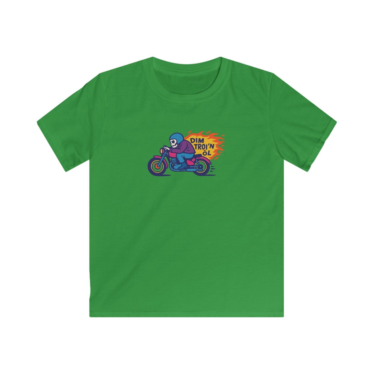 Kids Welsh Language Motorcycle Tee - "Dim Troi’n Ôl"