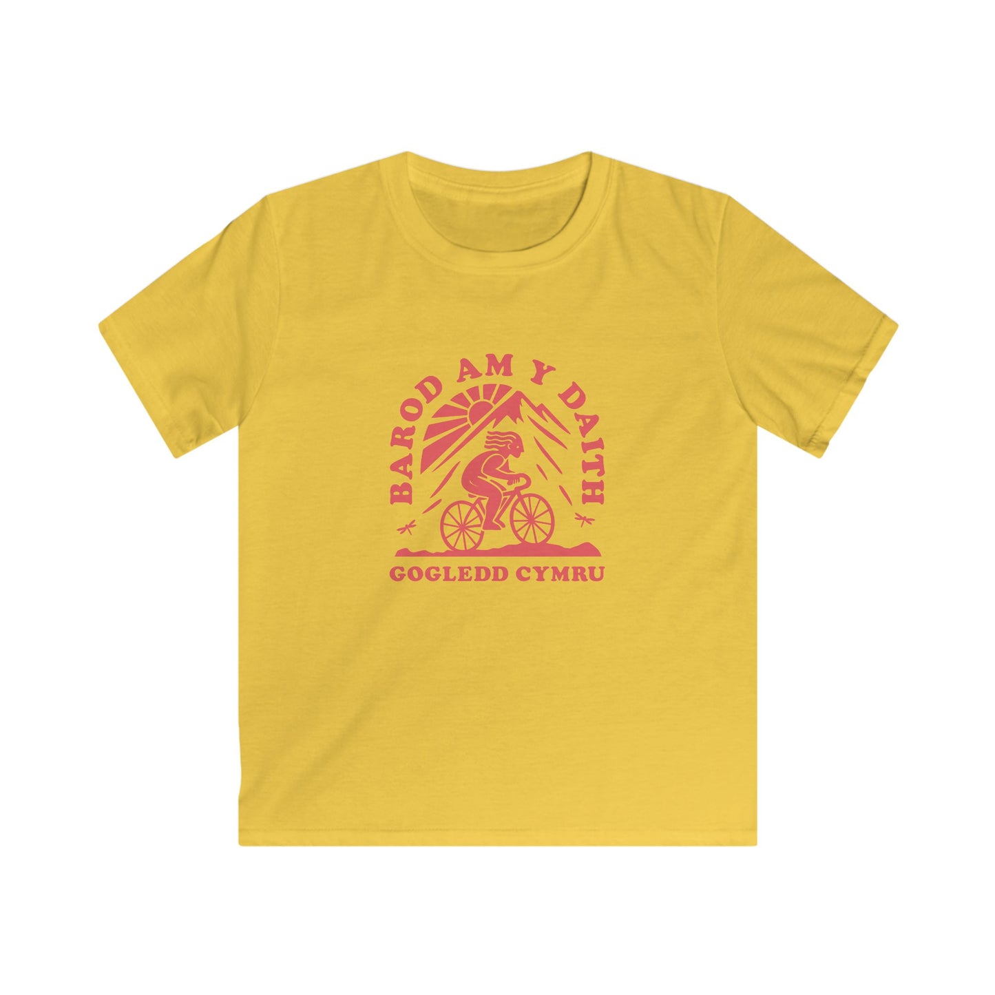 Kids Cycling Tee - Gogledd Cymru (North Wales) Graphic