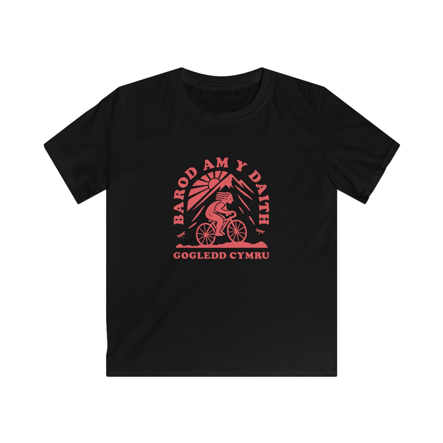 Kids Cycling Tee - Gogledd Cymru (North Wales) Graphic