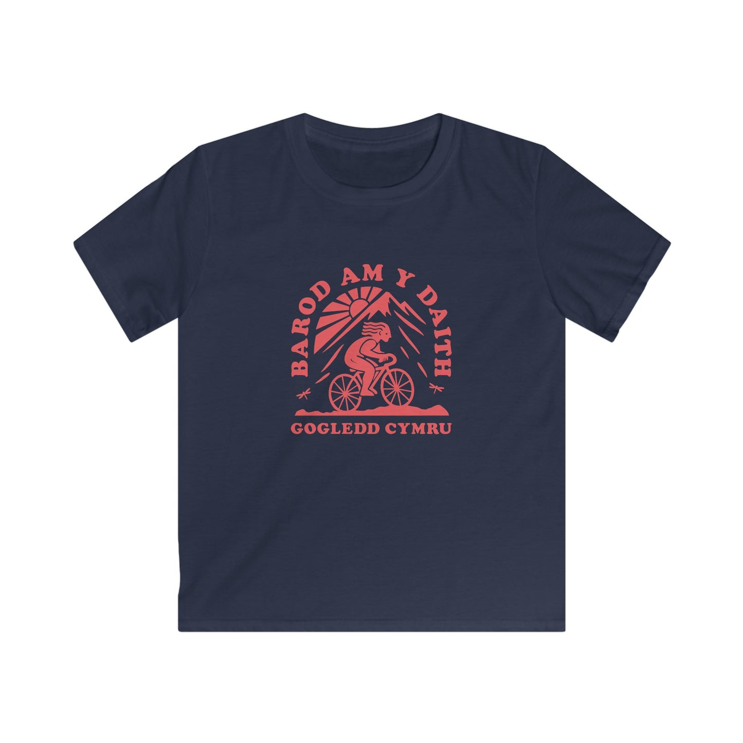 Kids Cycling Tee - Gogledd Cymru (North Wales) Graphic