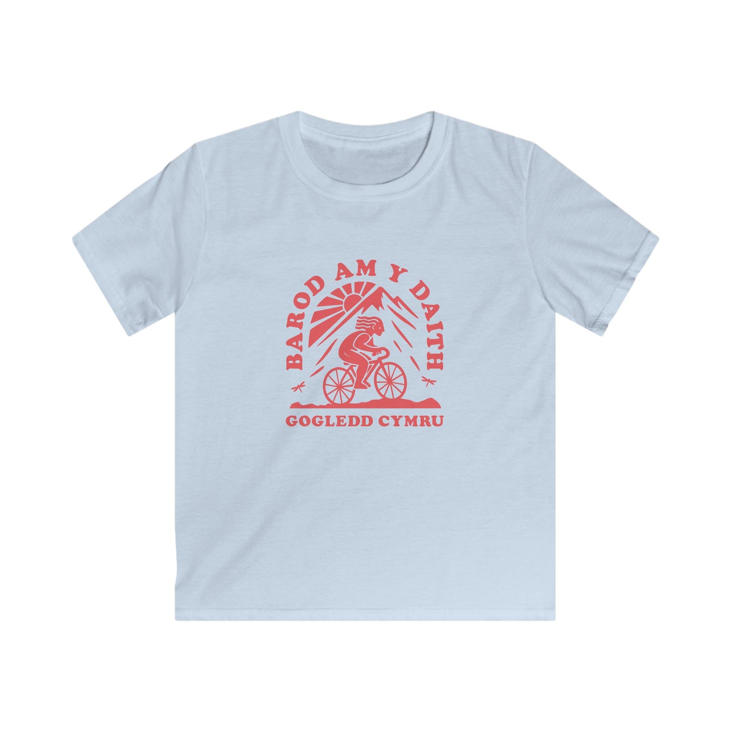 Kids Cycling Tee - Gogledd Cymru (North Wales) Graphic