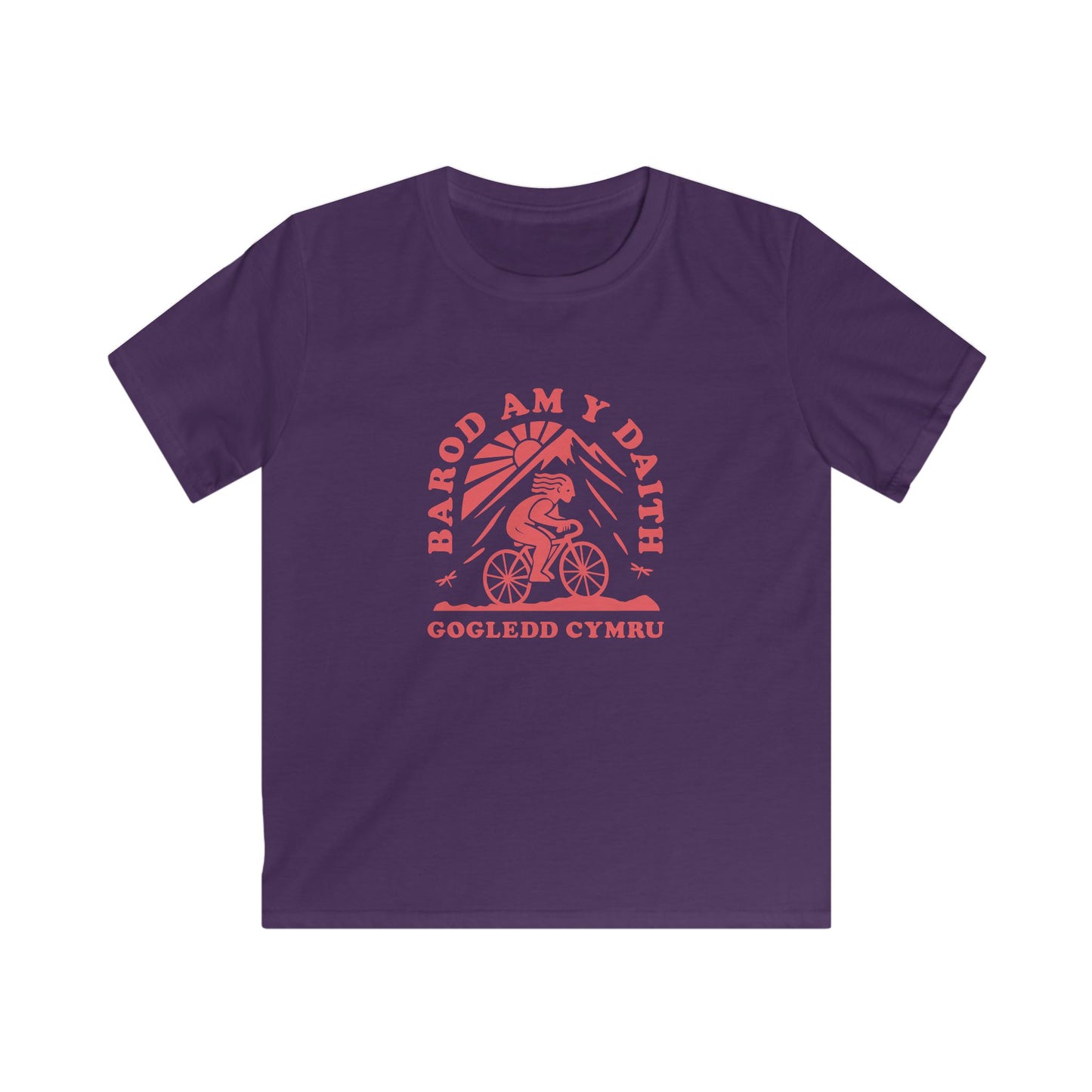 Kids Cycling Tee - Gogledd Cymru (North Wales) Graphic