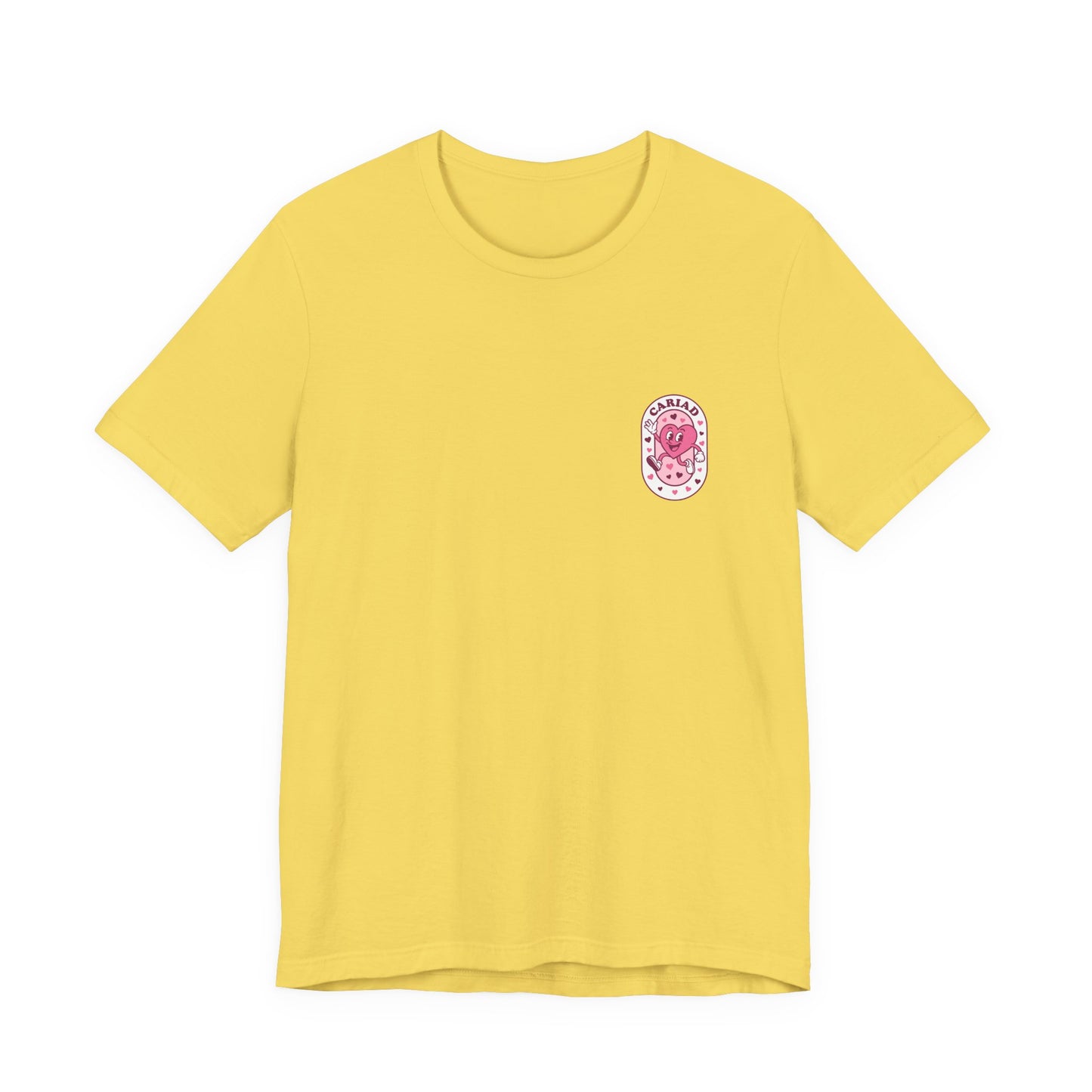 Cariad Graphic T-Shirt (Unisex) - Retro Heart Design