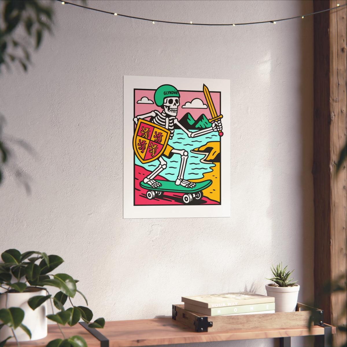 Owain Glyndŵr Skateboarding Fine Art Poster