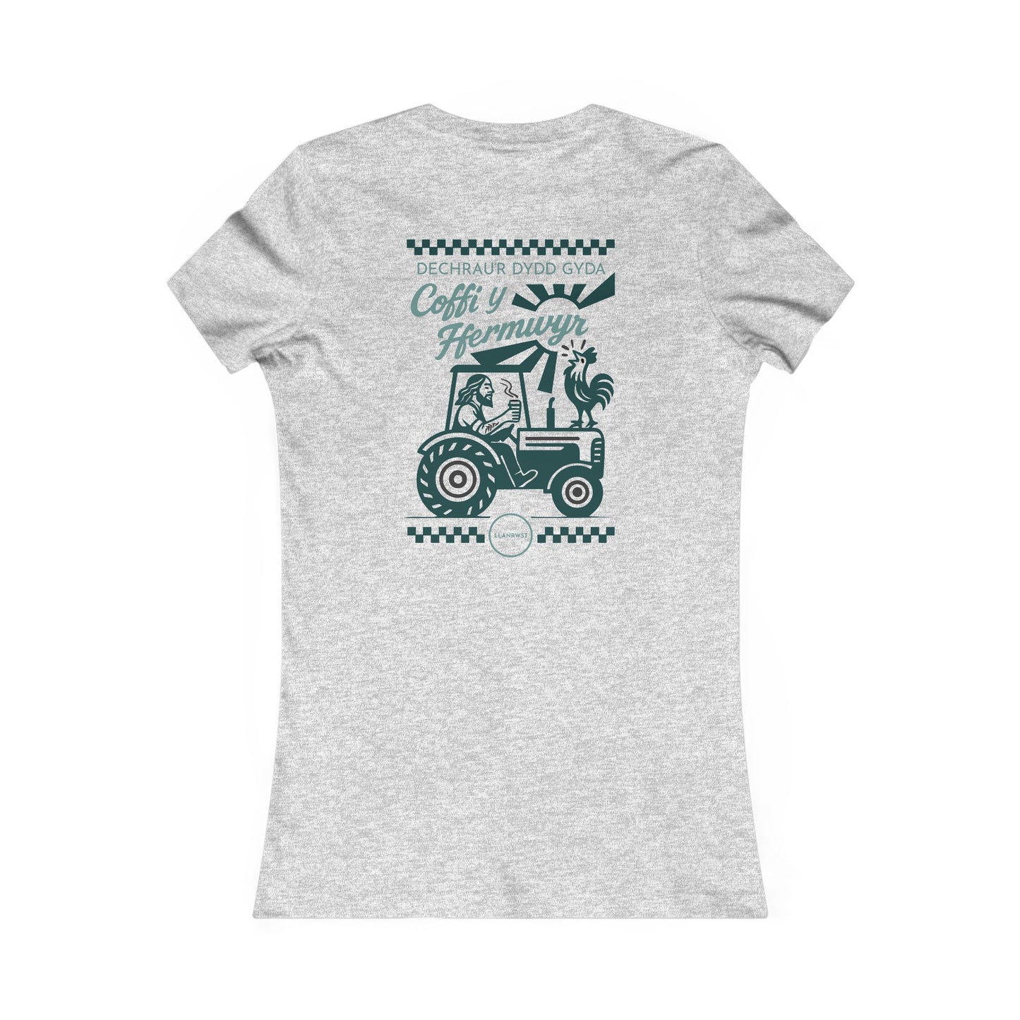 Women's Coffi Y Ffermwyr Tee — Farm Graphic Shirt (Double Sided)