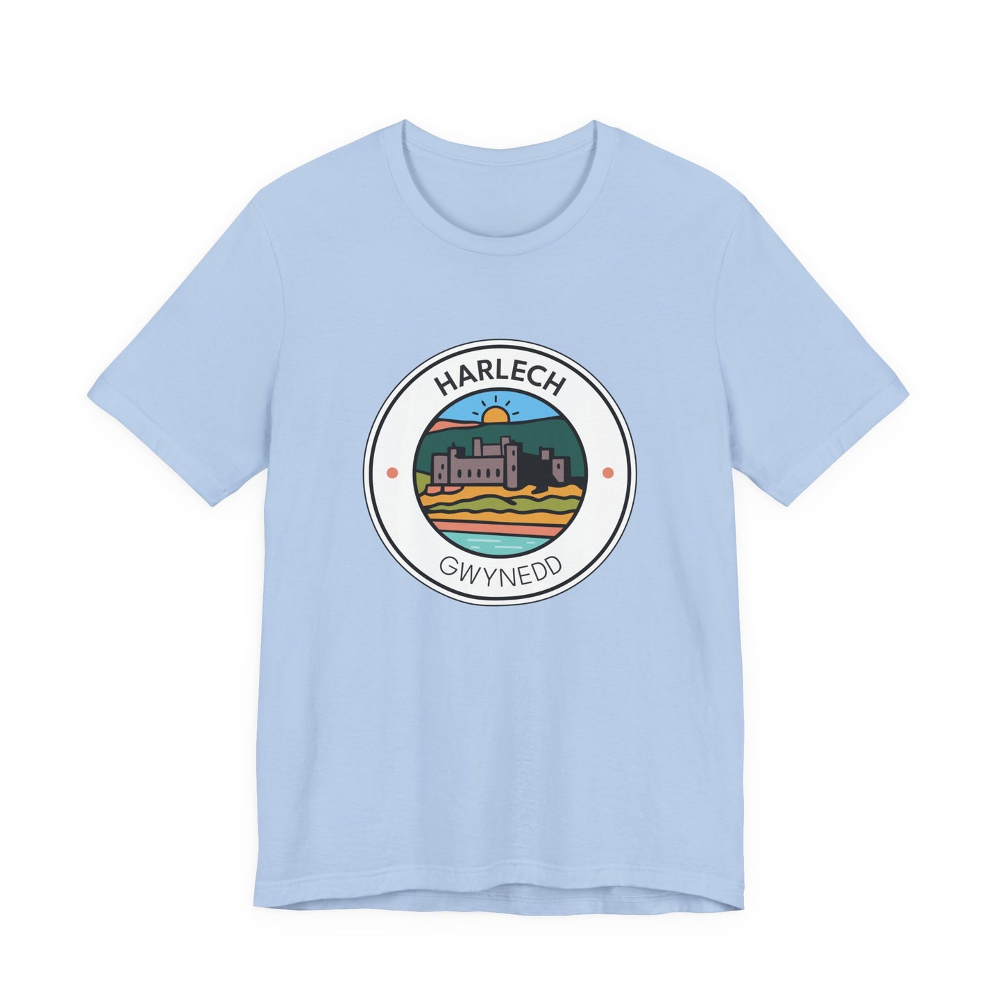 Harlech Graphic T-Shirt (Unisex) - Wales Coastal Landmark Tee