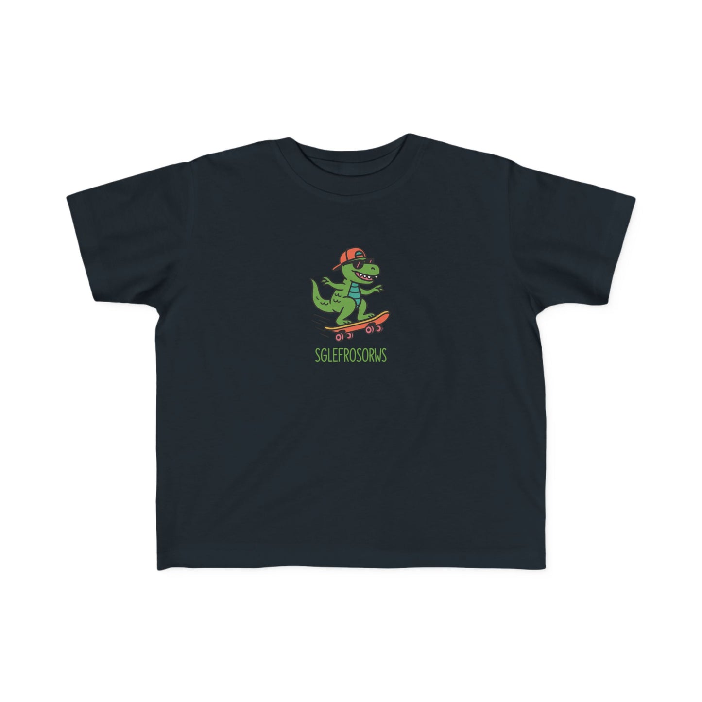 Toddler Dinosaur Skateboarding T-Shirt - 'Sglefrosorws'