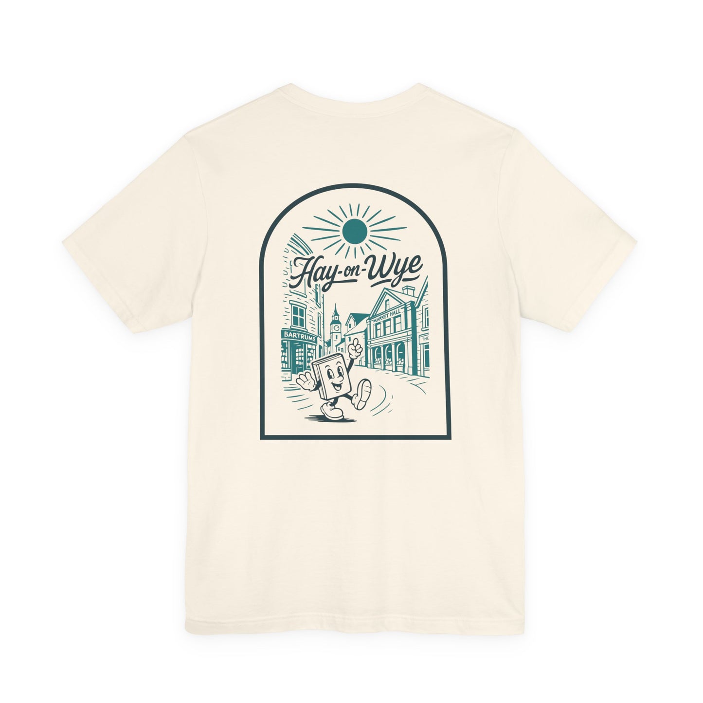 Hay-on-Wye Retro Book Double Sided T-Shirt (Unisex)