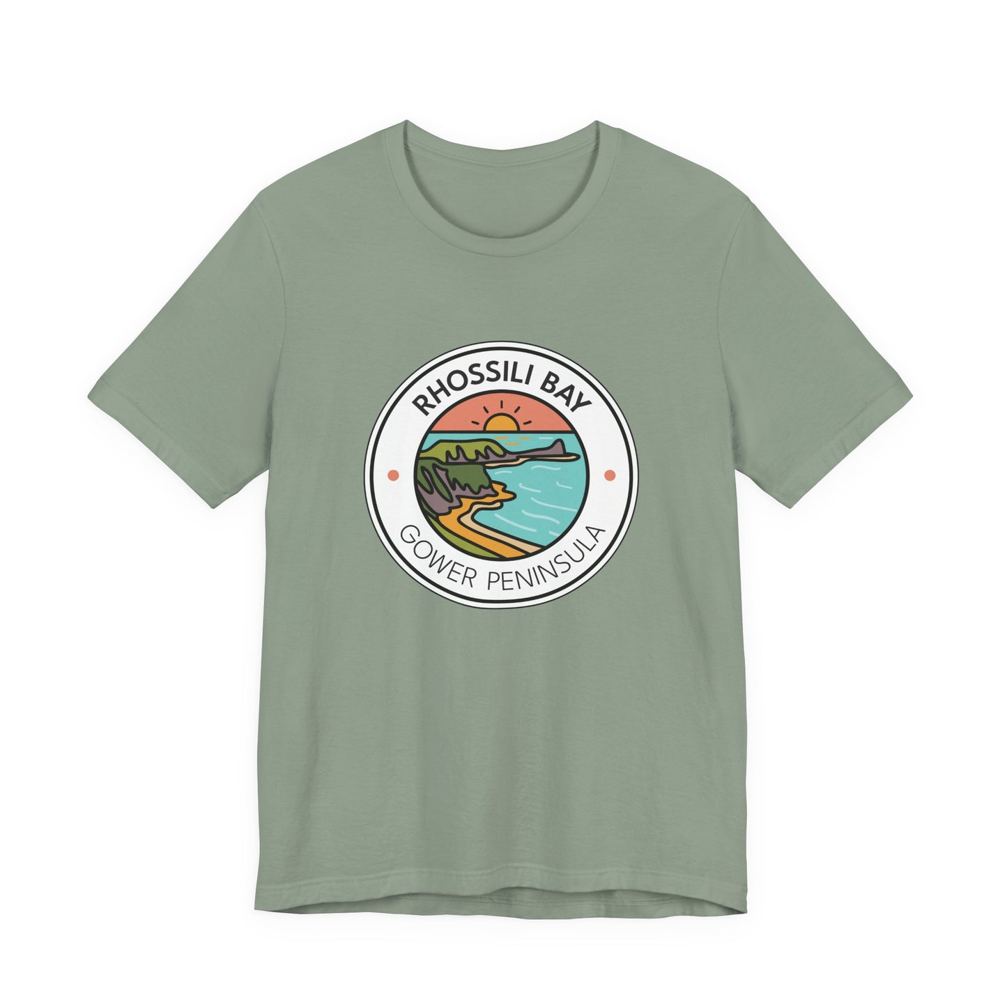 Rhossili Bay Gower Peninsula Graphic T-Shirt (Unisex)