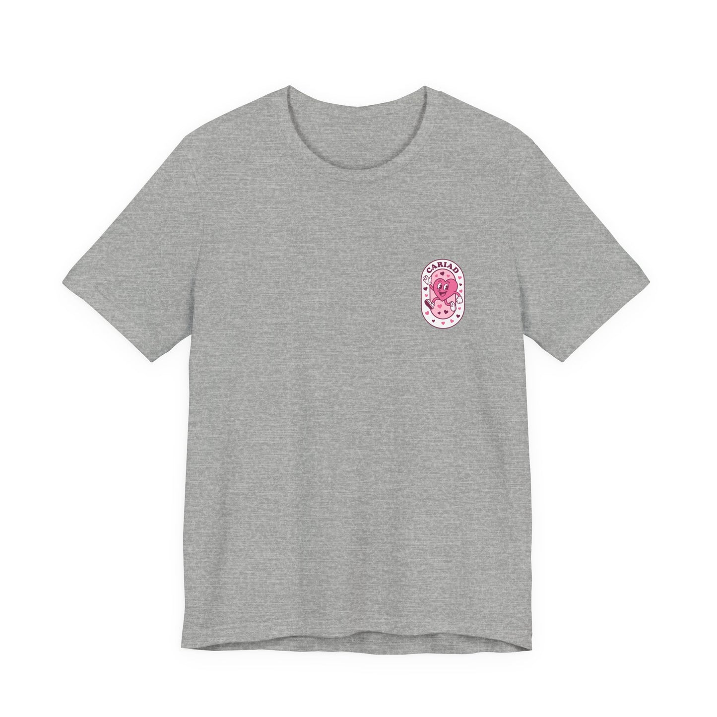 Cariad Graphic T-Shirt (Unisex) - Retro Heart Design