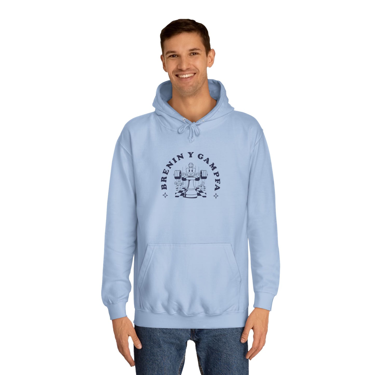 'King Of The Gym' Welsh Unisex Hoodie - 'Brenin y Gampfa'