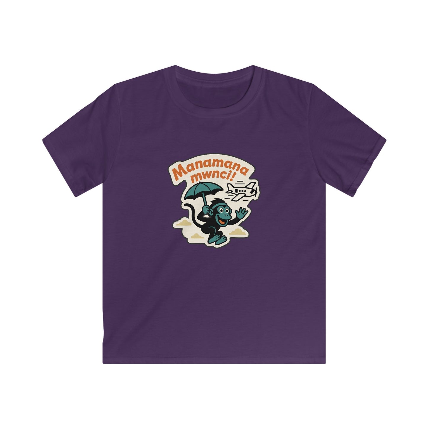 "Manamana Mwnci" - Kids Monkey Graphic T-Shirt