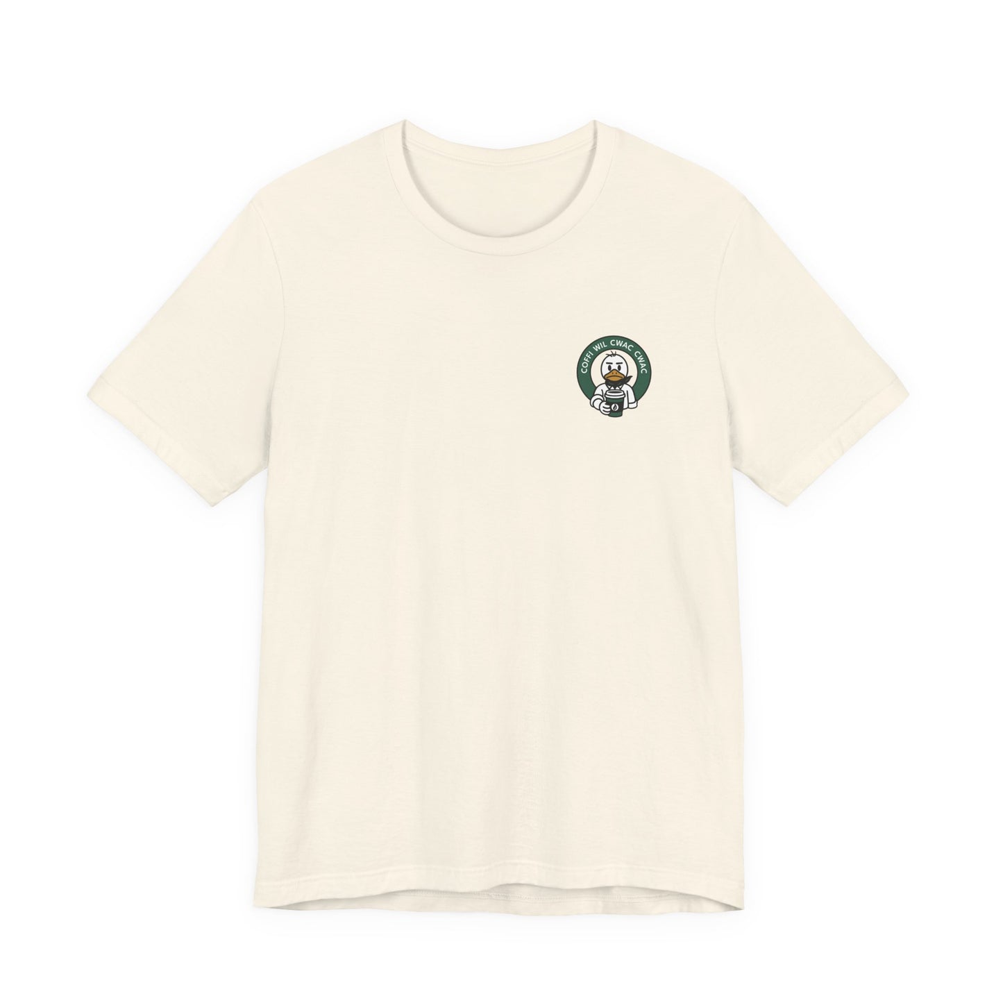 Wil Cwac Cwac Coffee Unisex T-shirt - Retro Cafe T-Shirt (Double Sided)